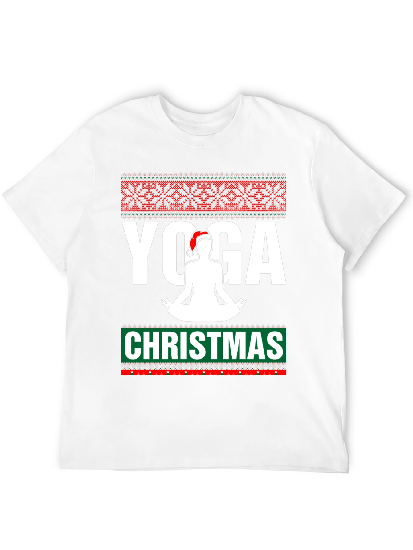 Black Yoga Christmas T-Shirt Festive Holiday Apparel view 12