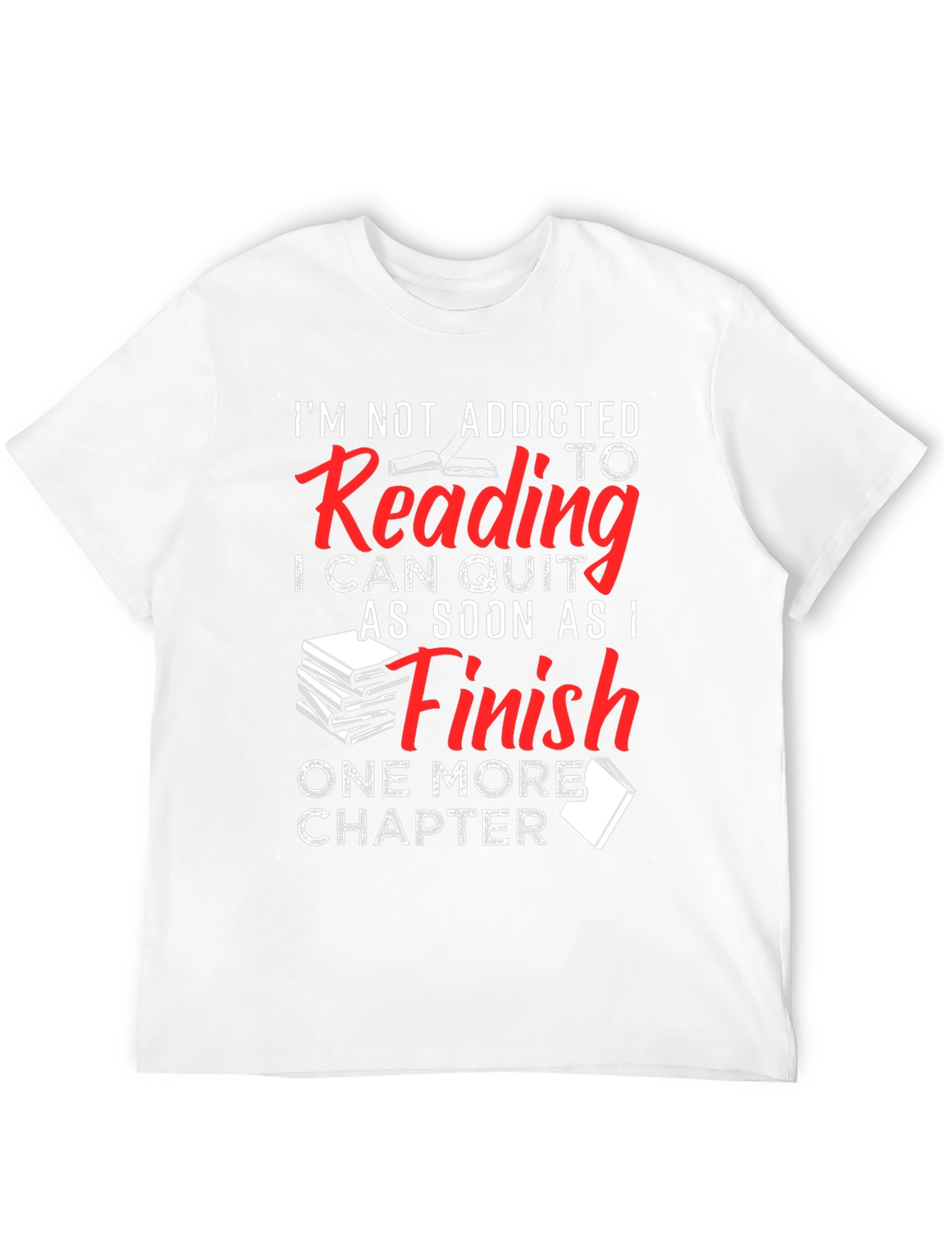 Black Funny Reading Addict T-Shirt: One More Chapter! view 12
