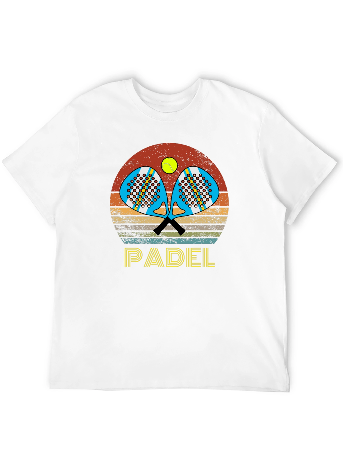 Black Retro Padel T-Shirt: Vintage Sportswear view 12