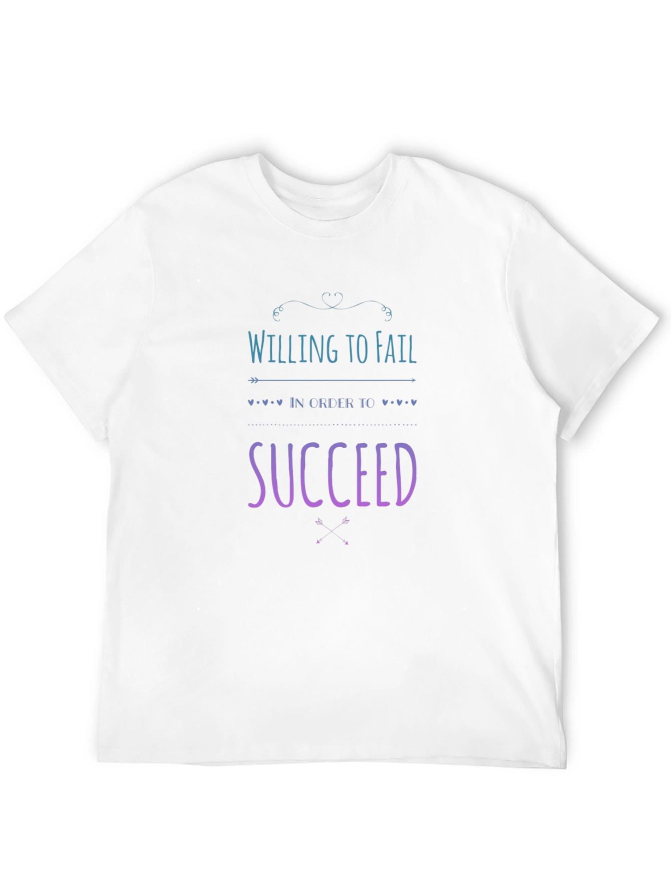 Black Willing to Fail T-Shirt - Success Motivational Tee view 12
