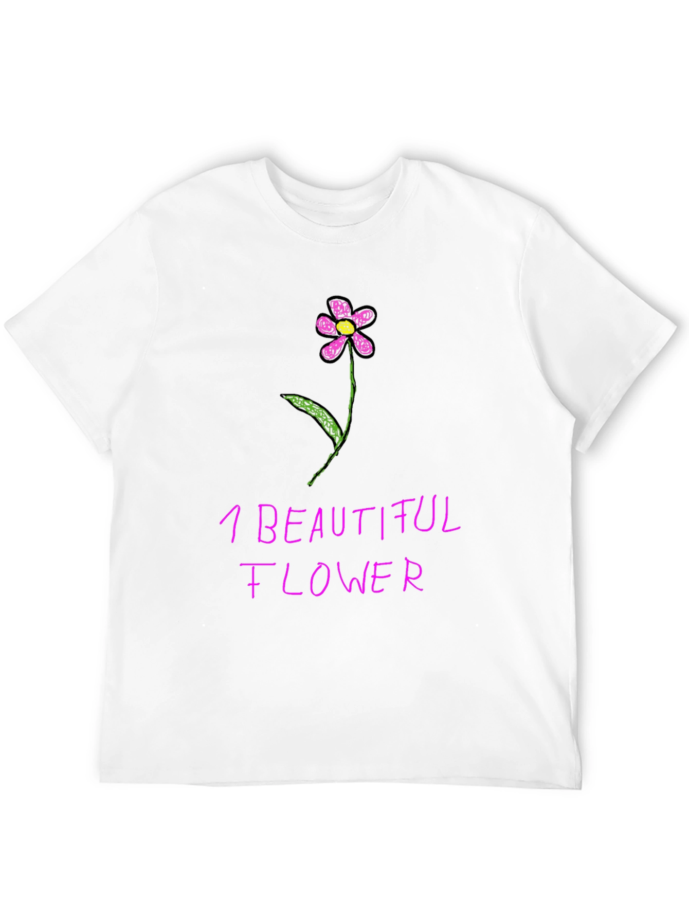Black One Beautiful Flower Graphic T-Shirt view 12