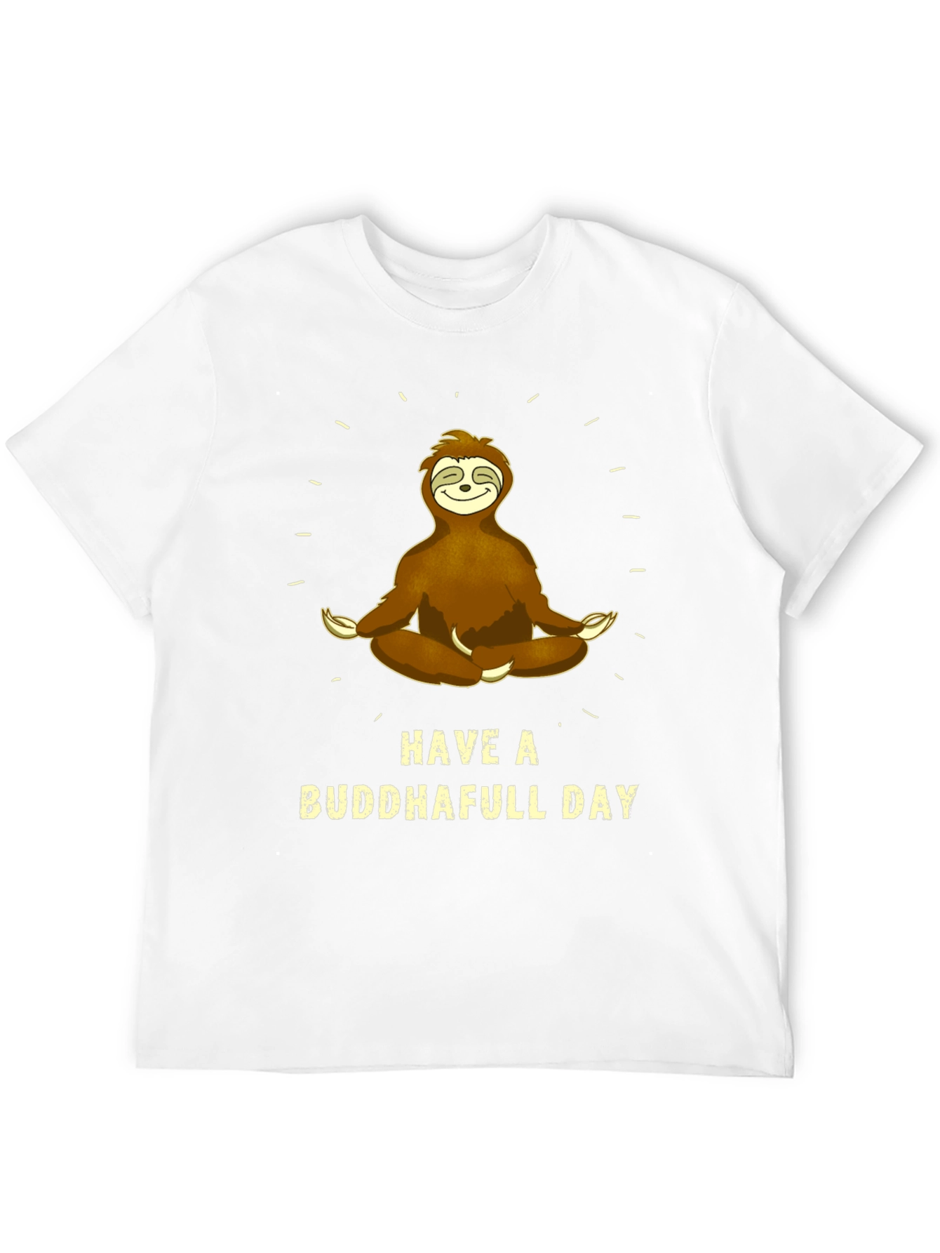 Black Buddha Sloth Graphic T-Shirt view 12