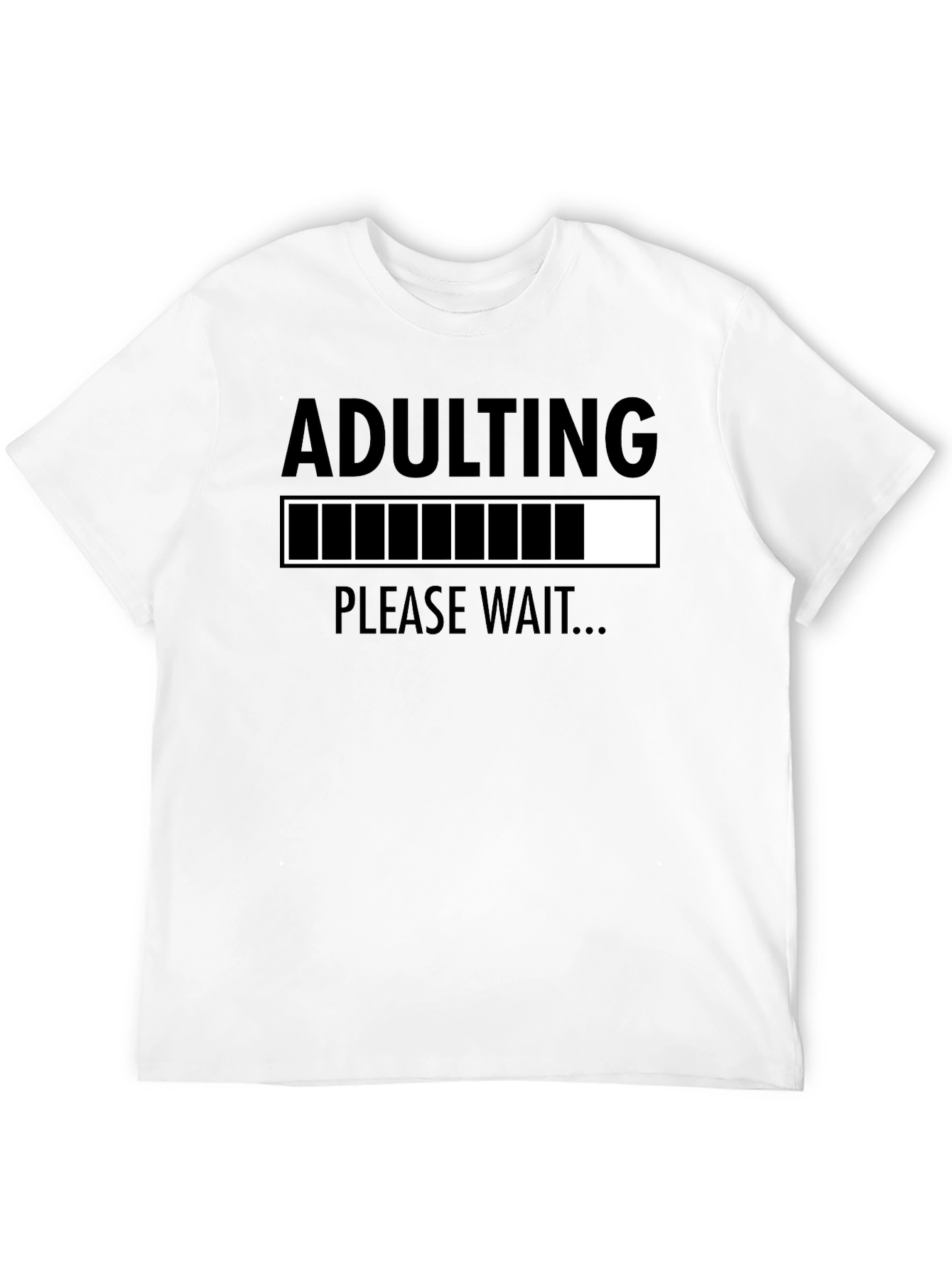 Black Adulting Please Wait T-Shirt Funny Graphic Tee view 12