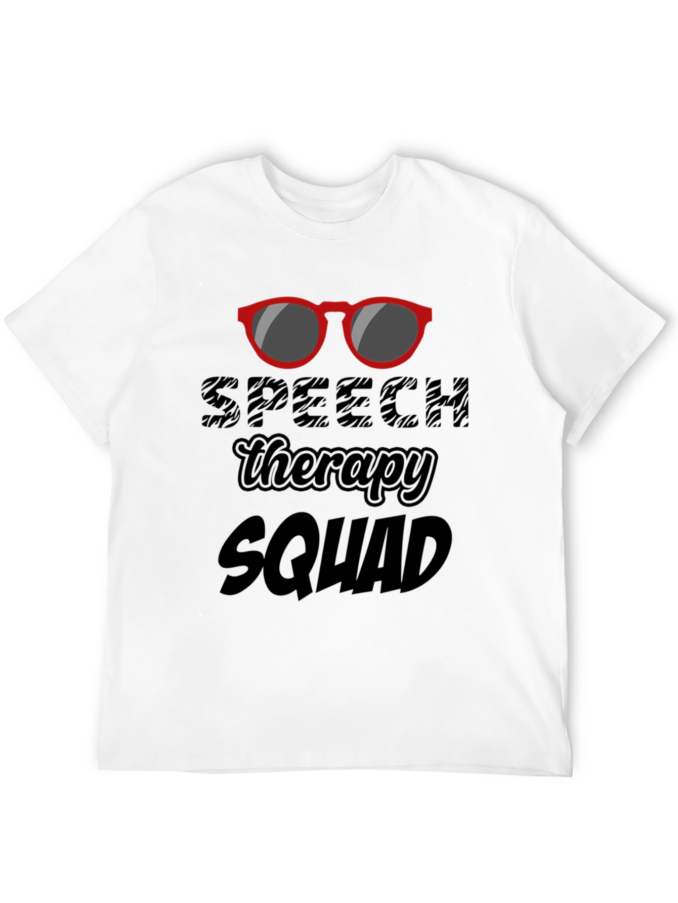 Black Speech Therapy Squad Black T-Shirt view 12
