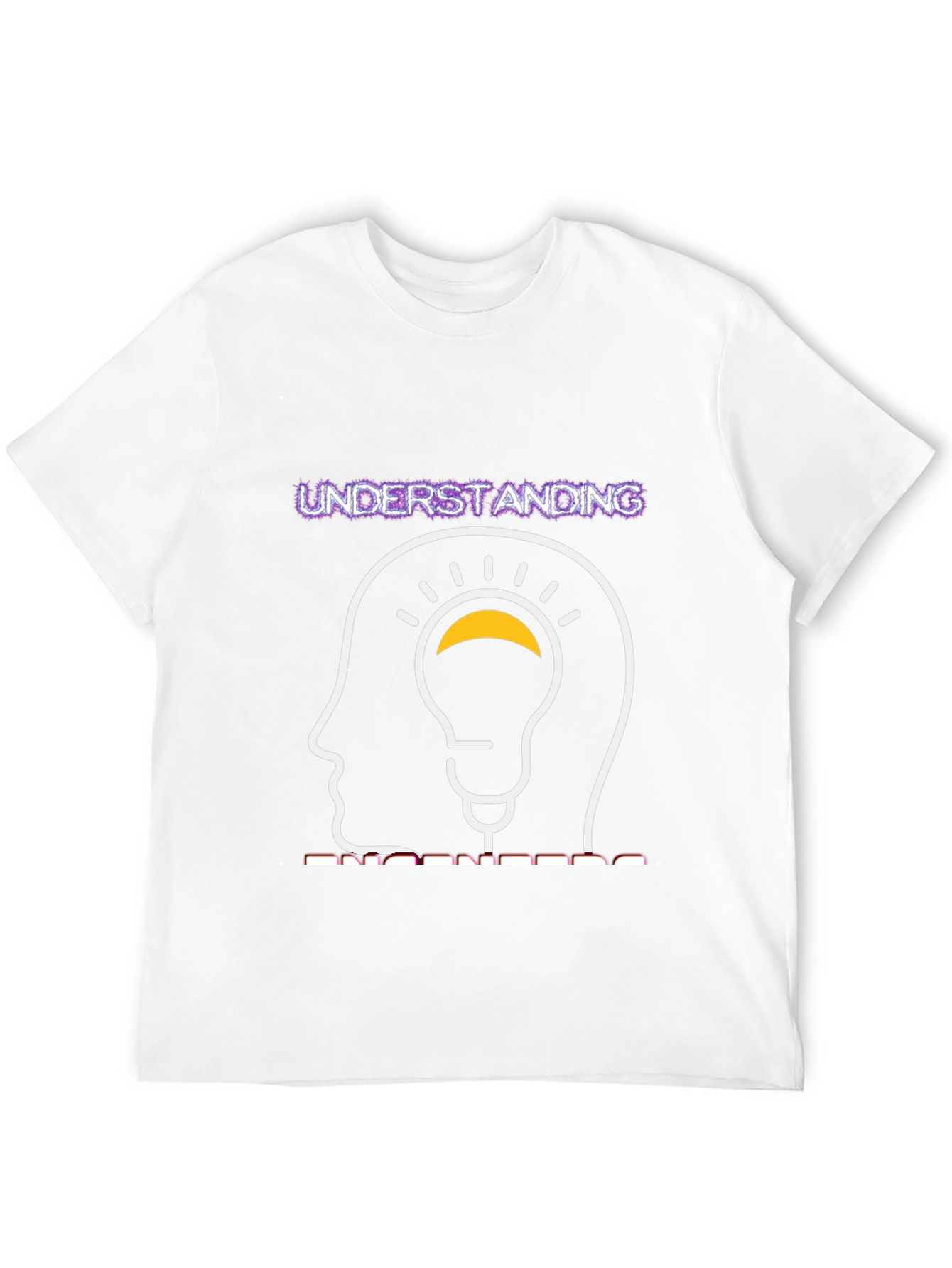 Black Understanding Engineers T-Shirt - Brain Lightbulb view 12