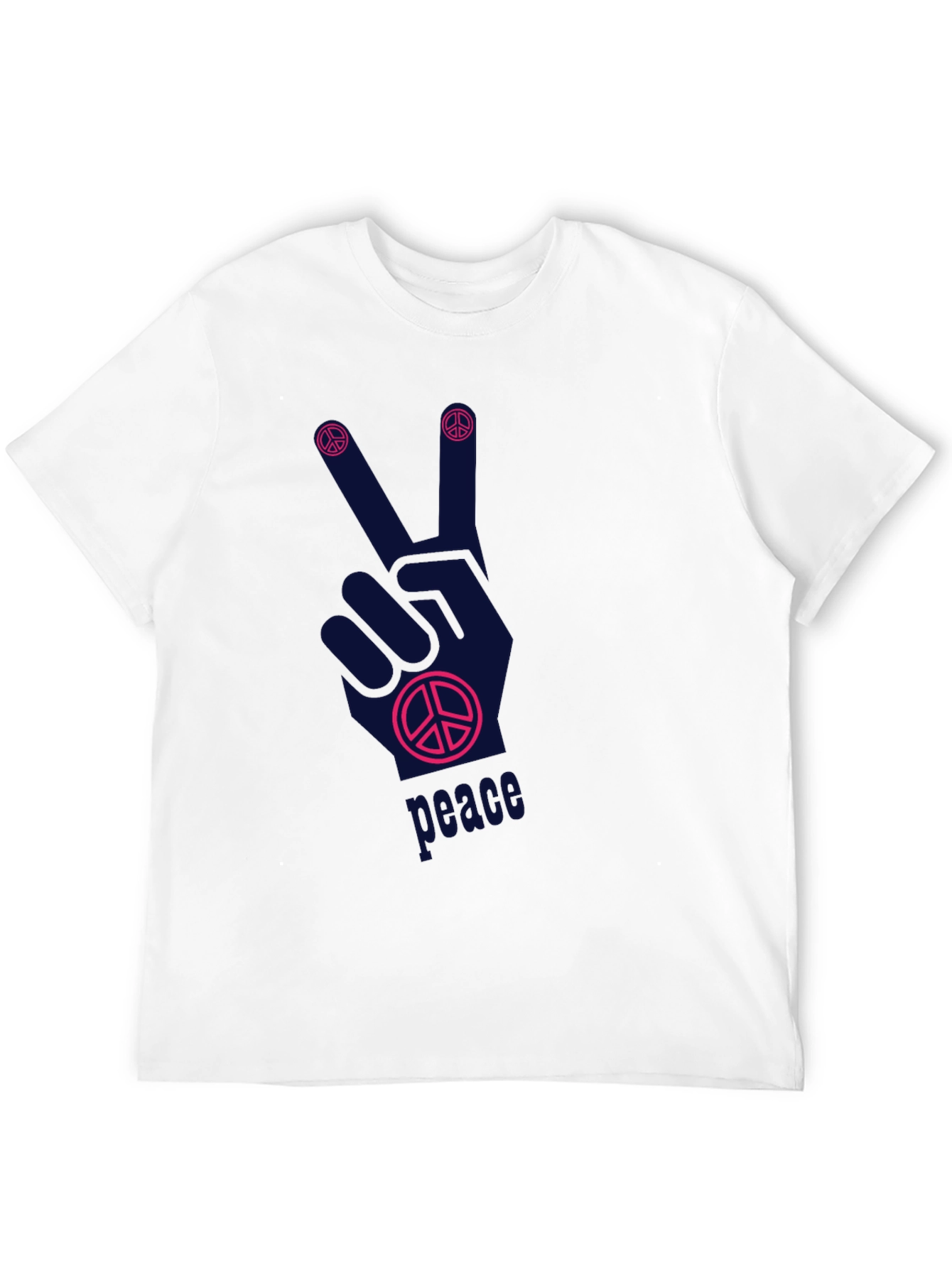Black Peace Sign Graphic T-Shirt - Relaxed Fit view 12