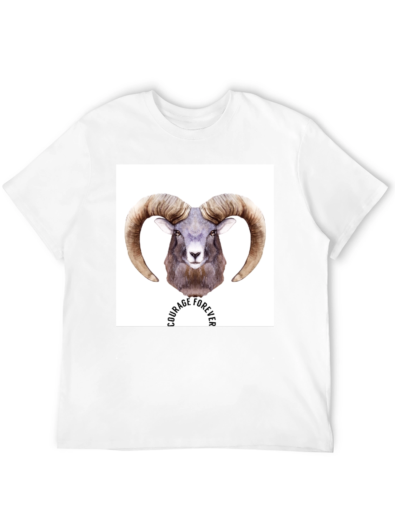 Black Courage Forever Ram Graphic T-Shirt - Black view 12