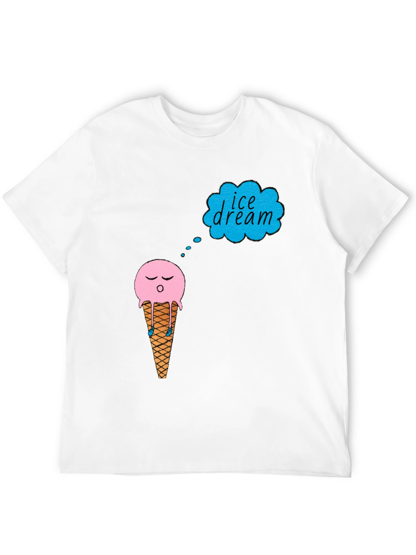 Black Ice Cream Dream T-Shirt - Black Cotton Tee view 12