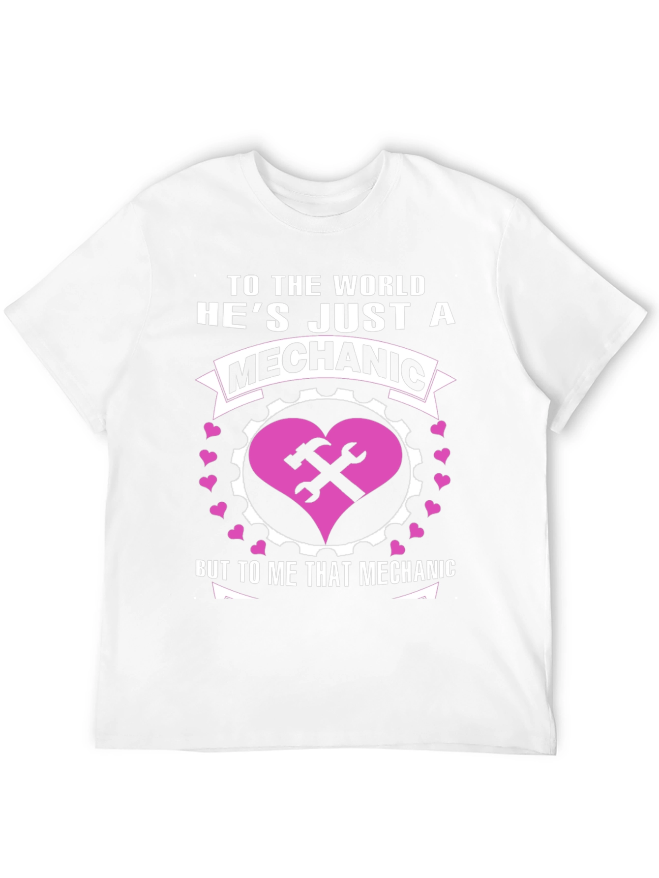 Black Mechanic Love Tee - Gift for Her view 12
