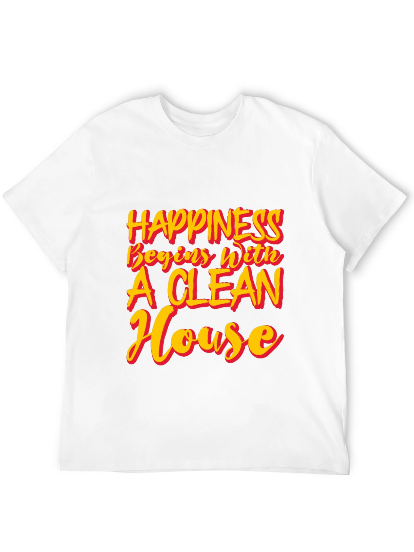 Black Happiness Clean House T-Shirt view 12