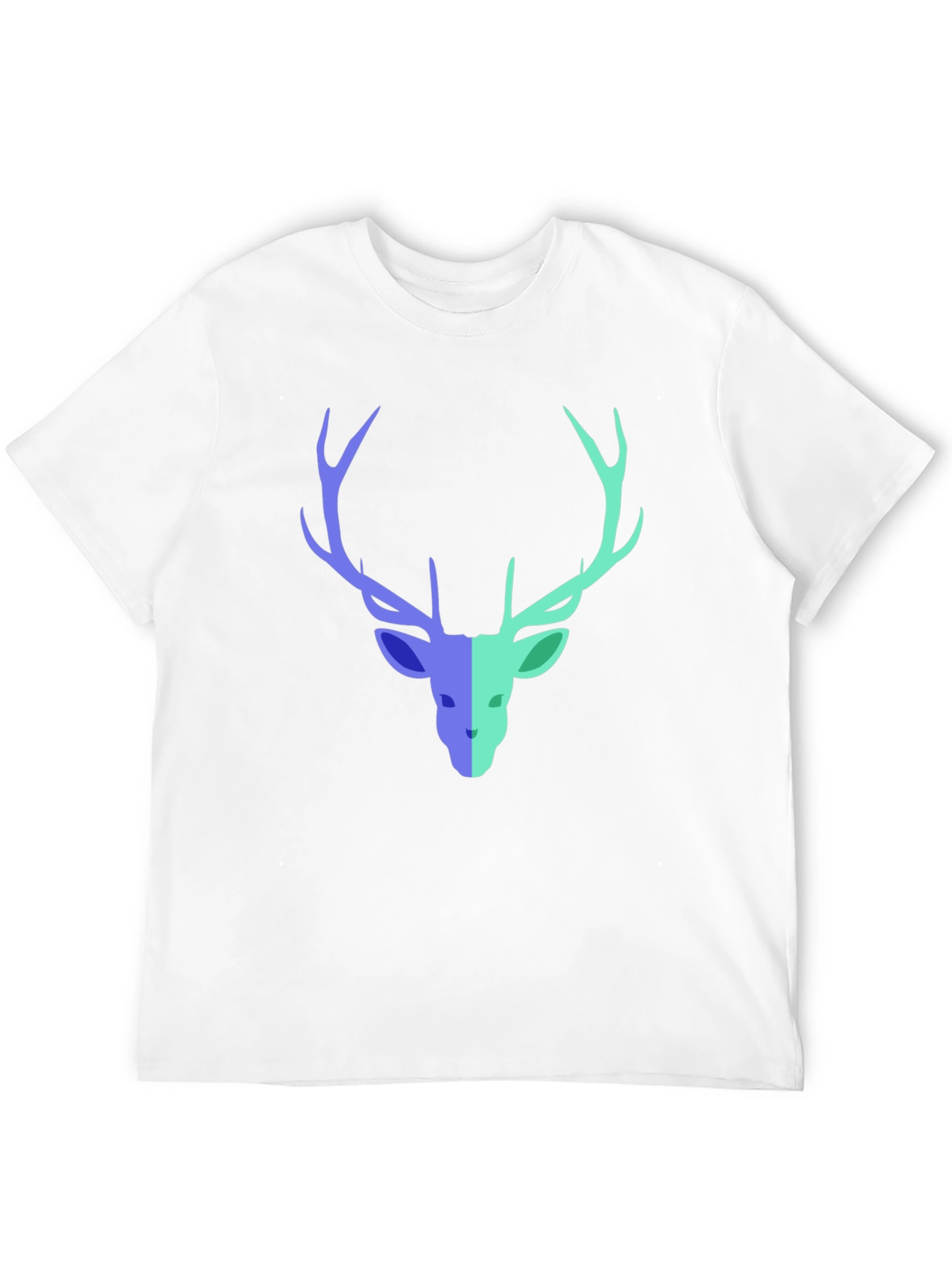 Black Stag Graphic Tee - Modern Deer Design Black T-Shirt view 12