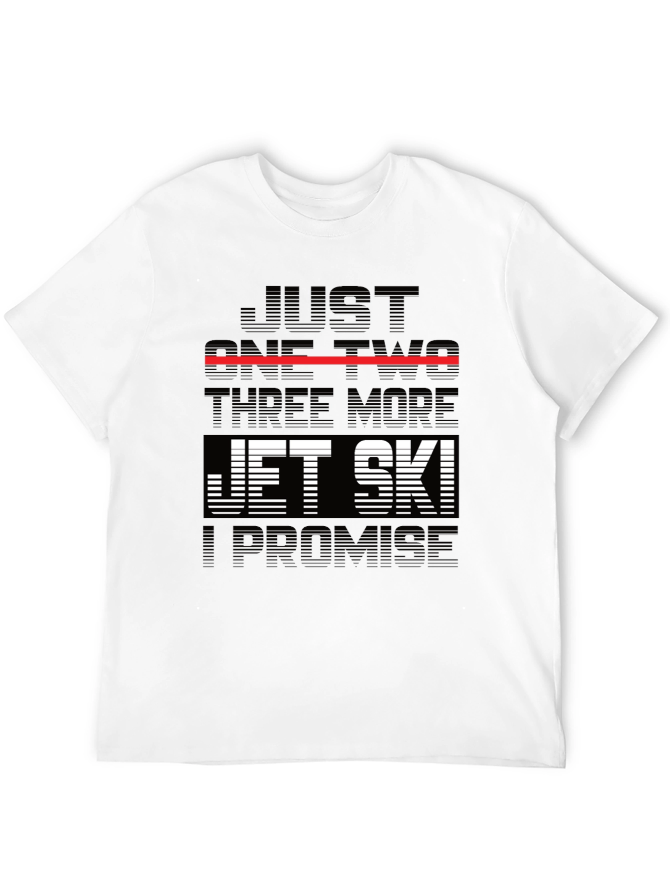 Black Jet Ski Promise T-Shirt - Black Graphic Tee view 12