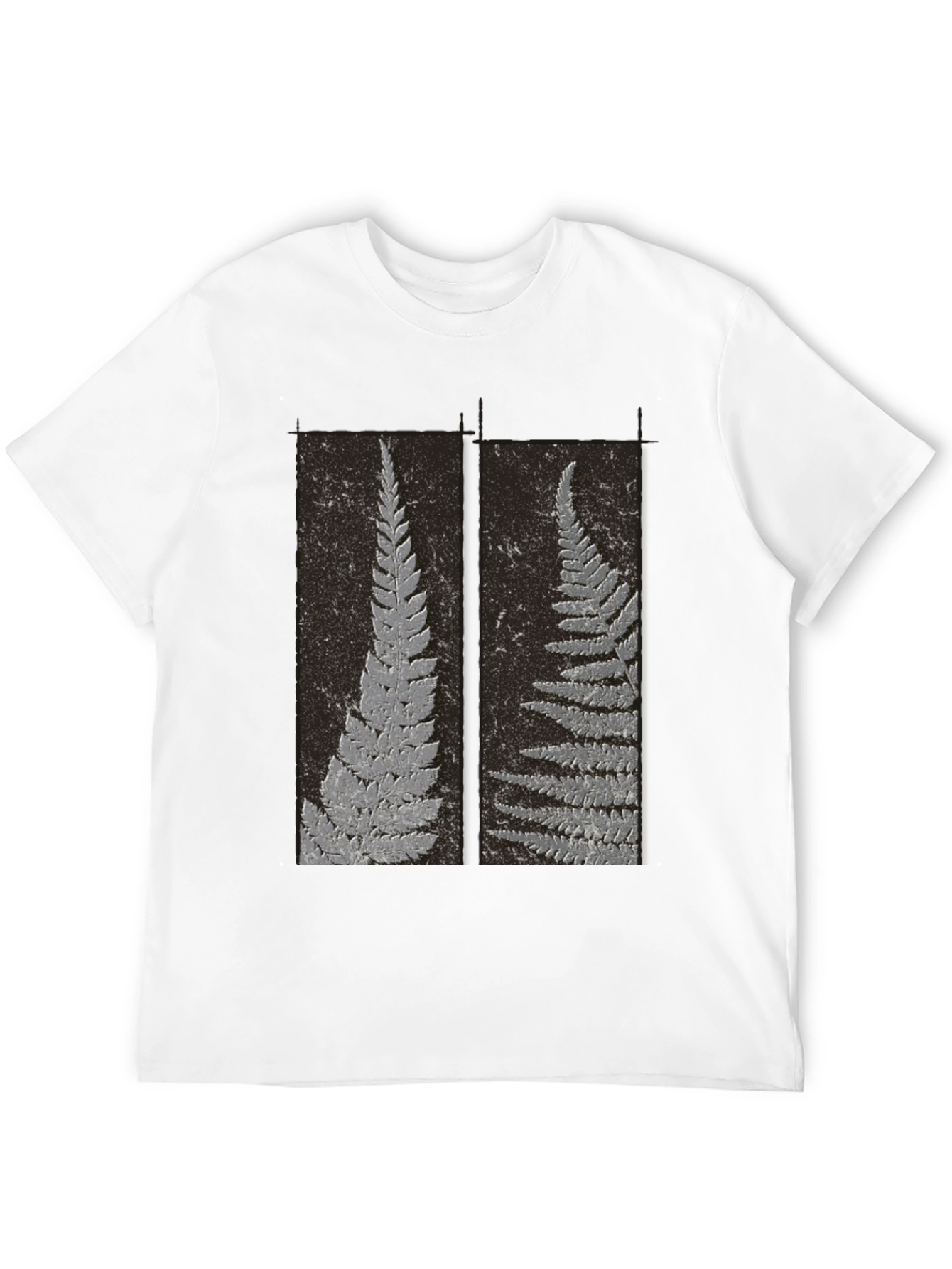 Black Fern Fossil Print Tee - Black Cotton Blend view 12
