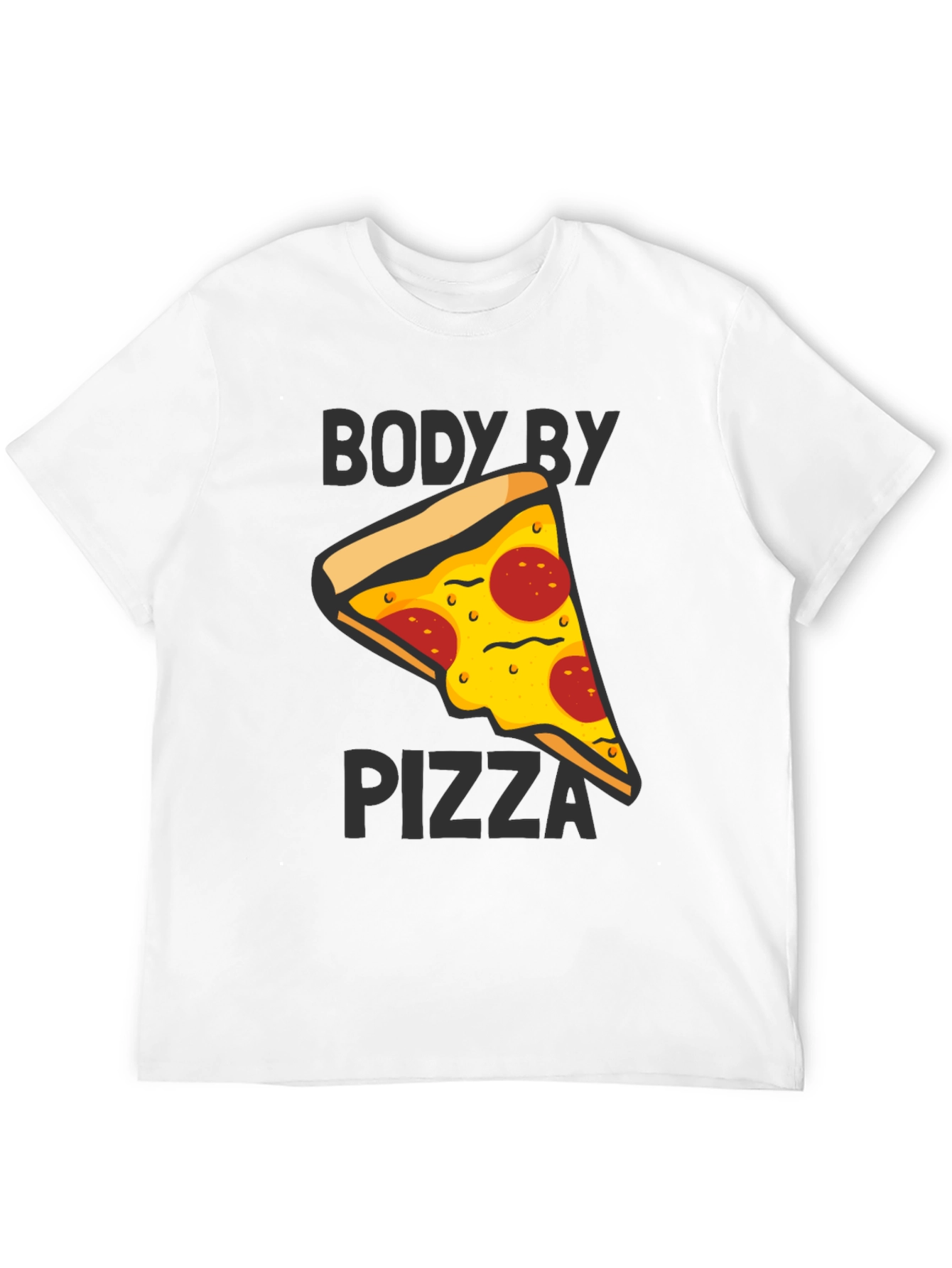 Body By Pizza Graphic Tee - Funny Unisex T-Shirt - 12