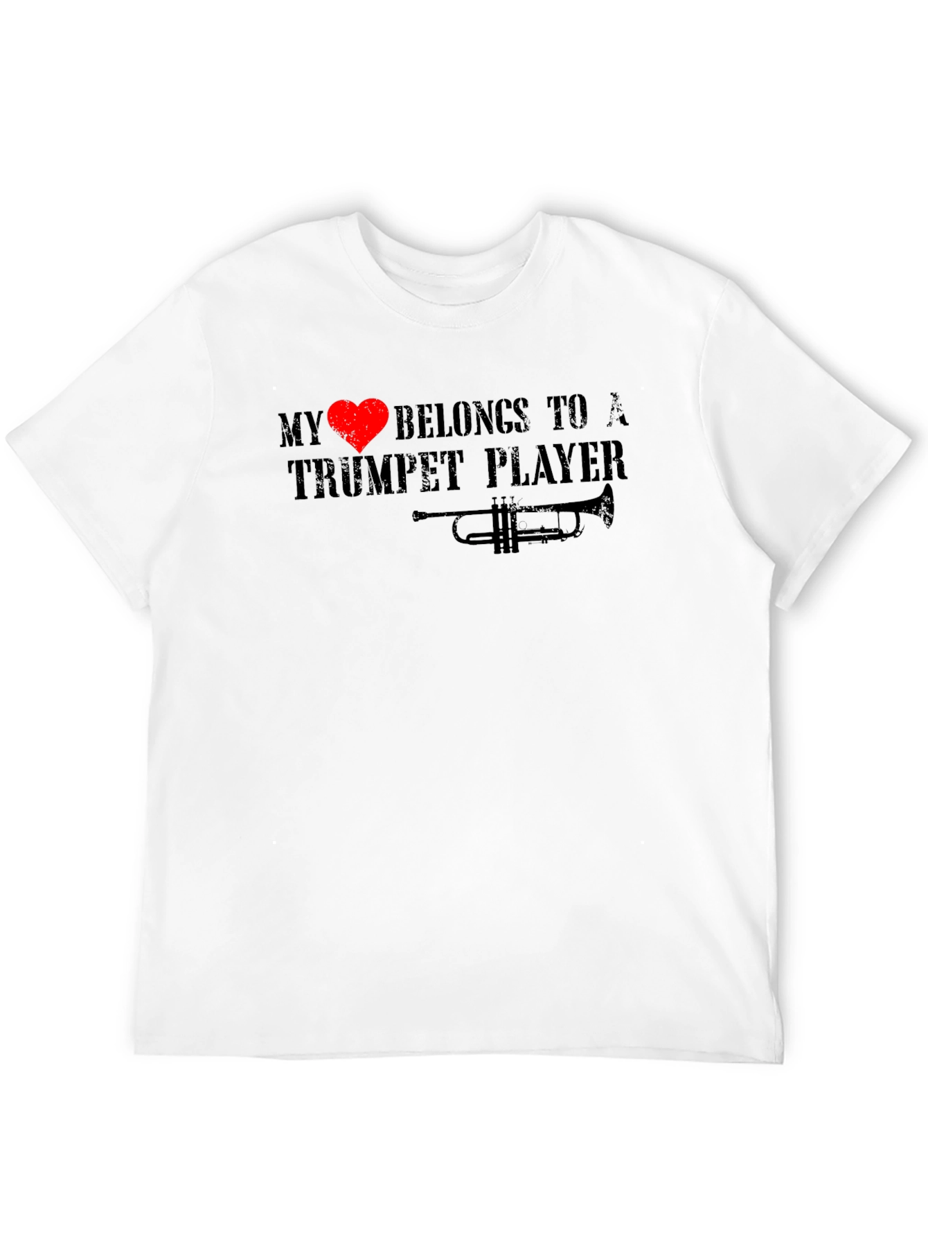 Black My Heart Belongs To A Trumpet Player T-Shirt view 12