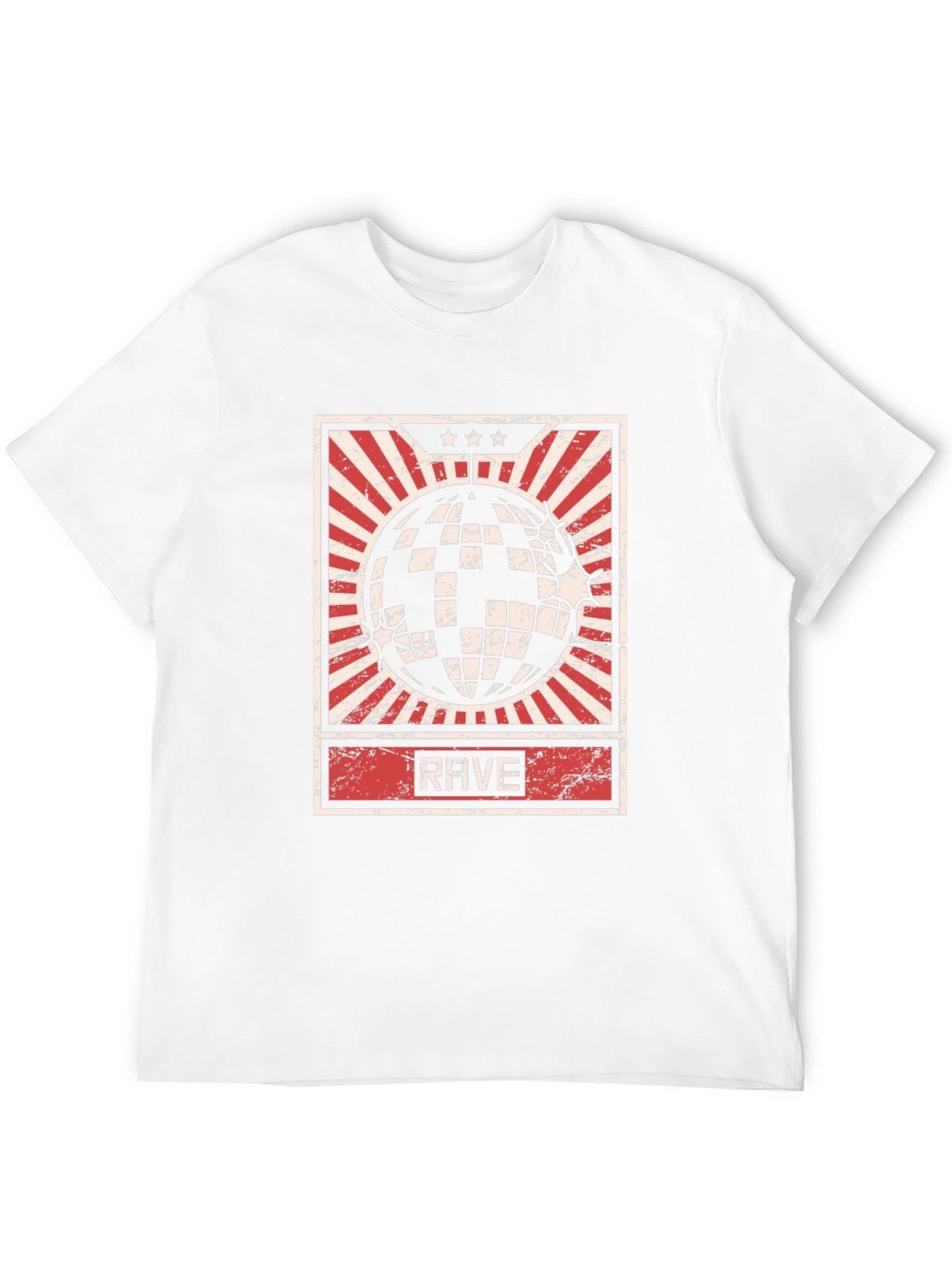 Black Rave Retro Disco Ball T-Shirt view 12