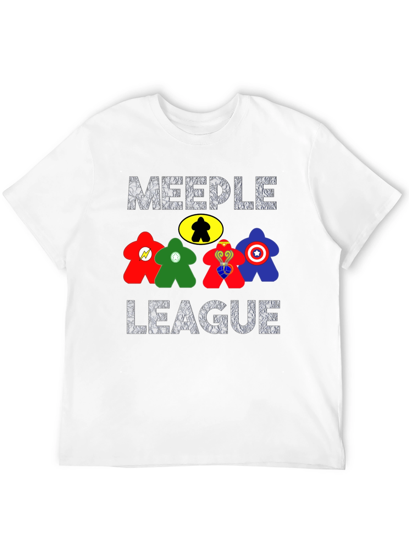Black Meeple League T-Shirt - Board Game Geek Apparel view 12
