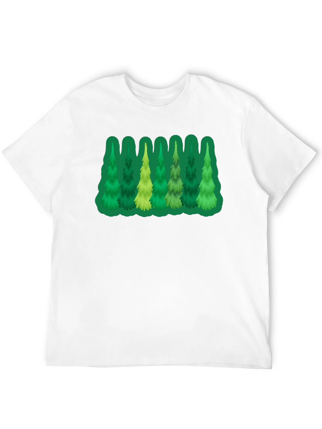 Black Evergreen Tree Graphic Black Tee view 12