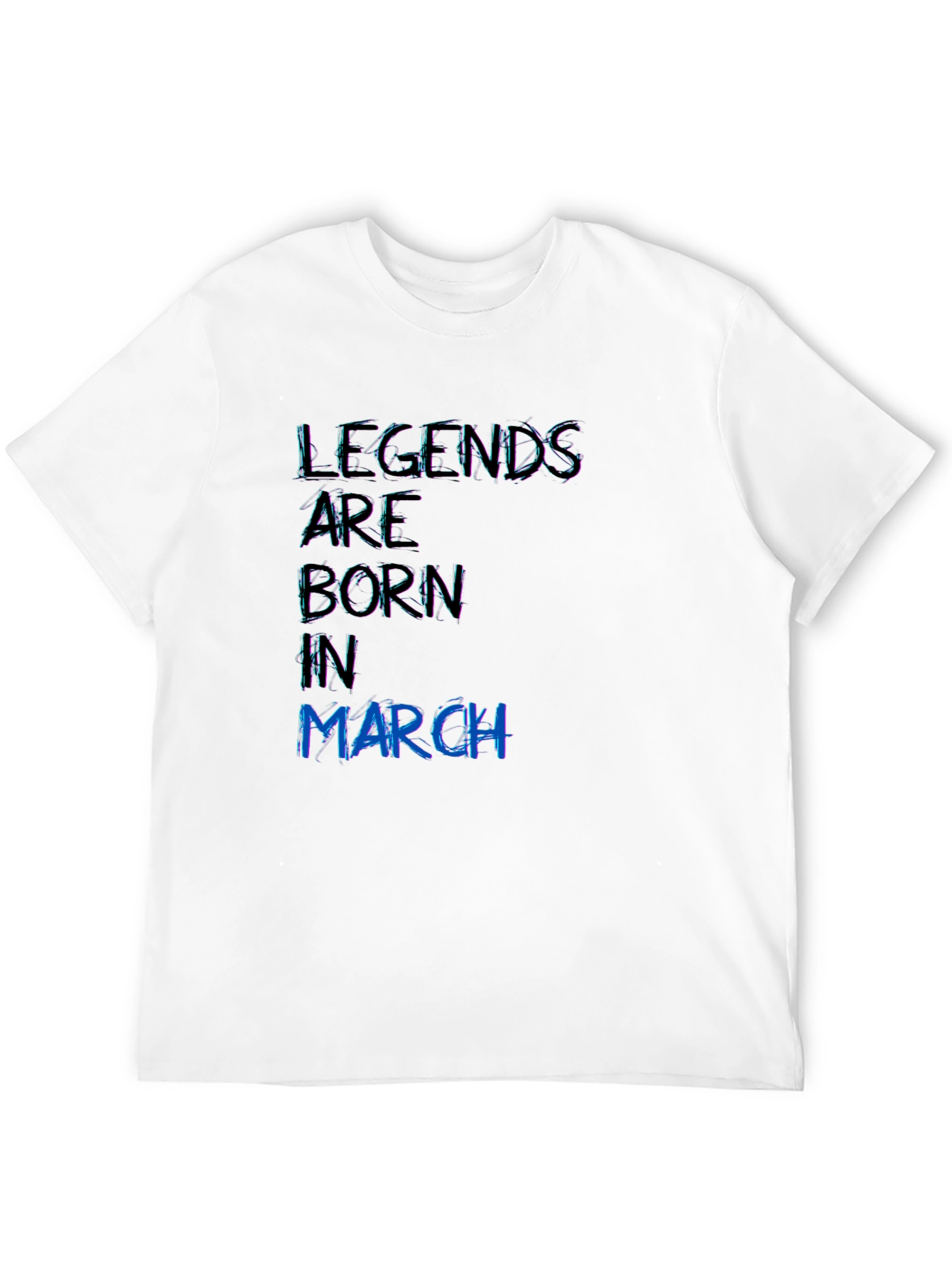 Black Legends are Born in March Black T-Shirt view 12