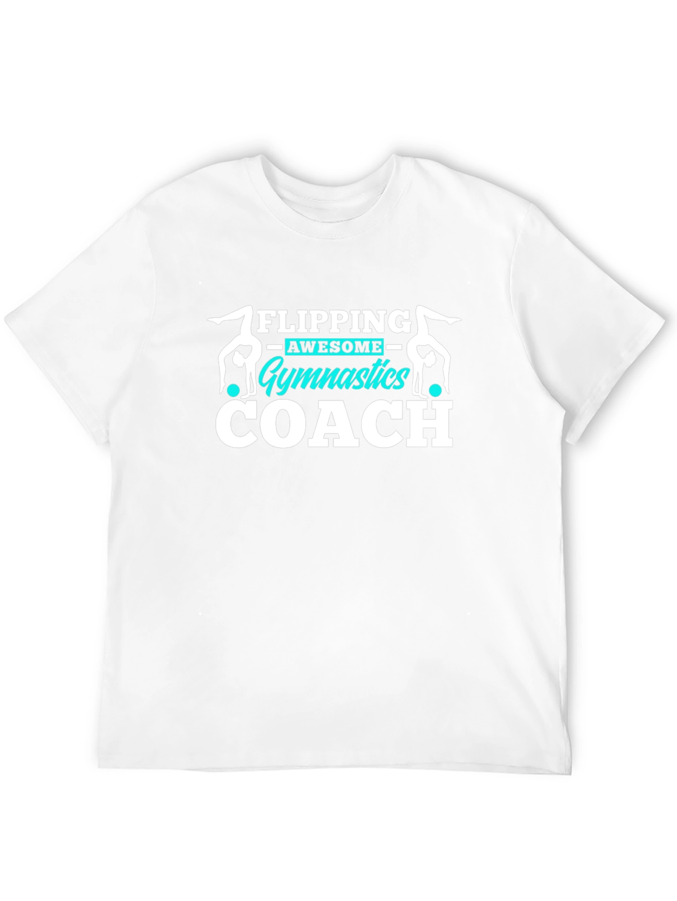 Black Gymnastics Coach T-Shirt, Flipping Awesome Gift view 12