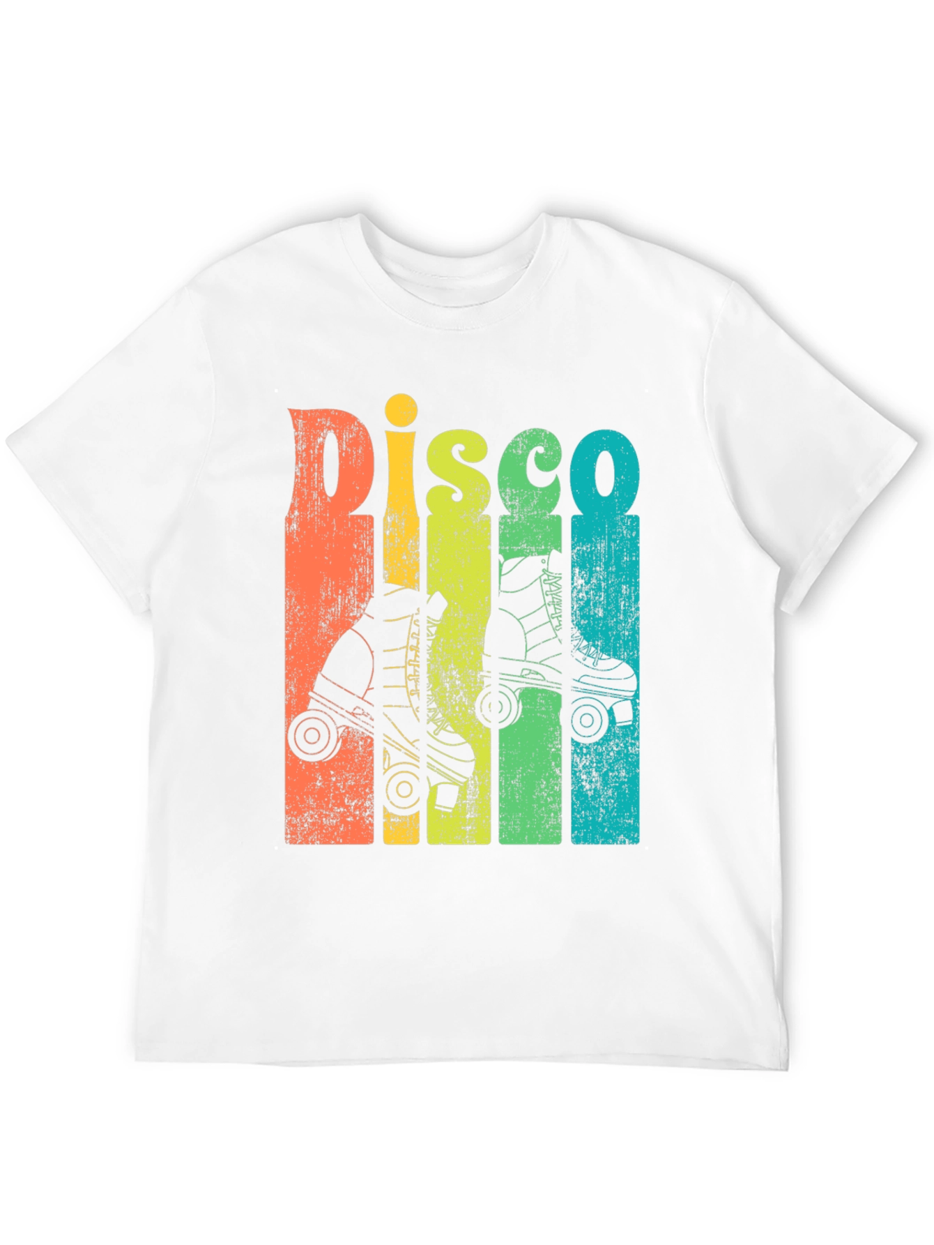 Black Retro Disco Roller Skate T-Shirt - Vintage Style view 12