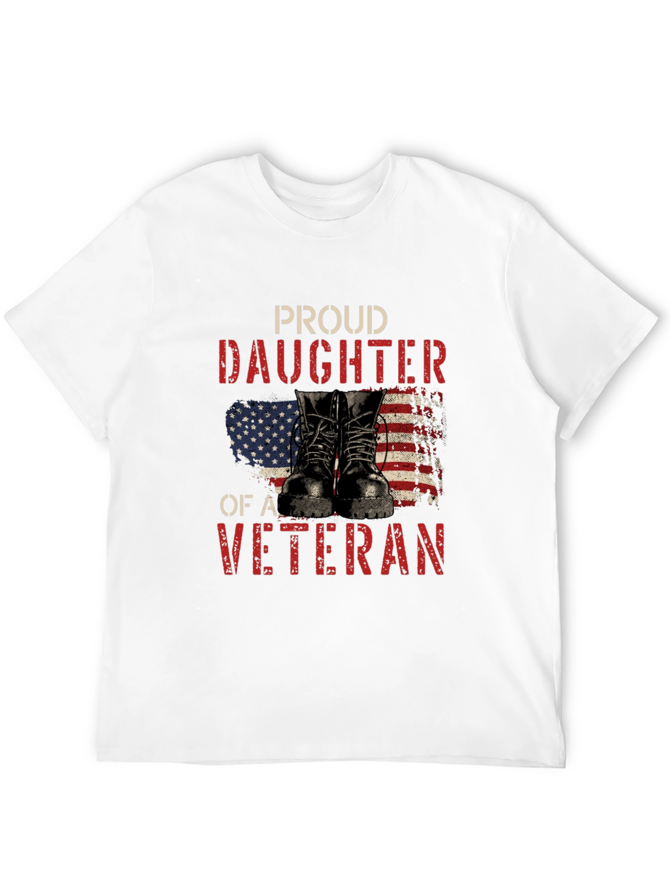 Black Proud Daughter of a Veteran Graphic Tee view 12