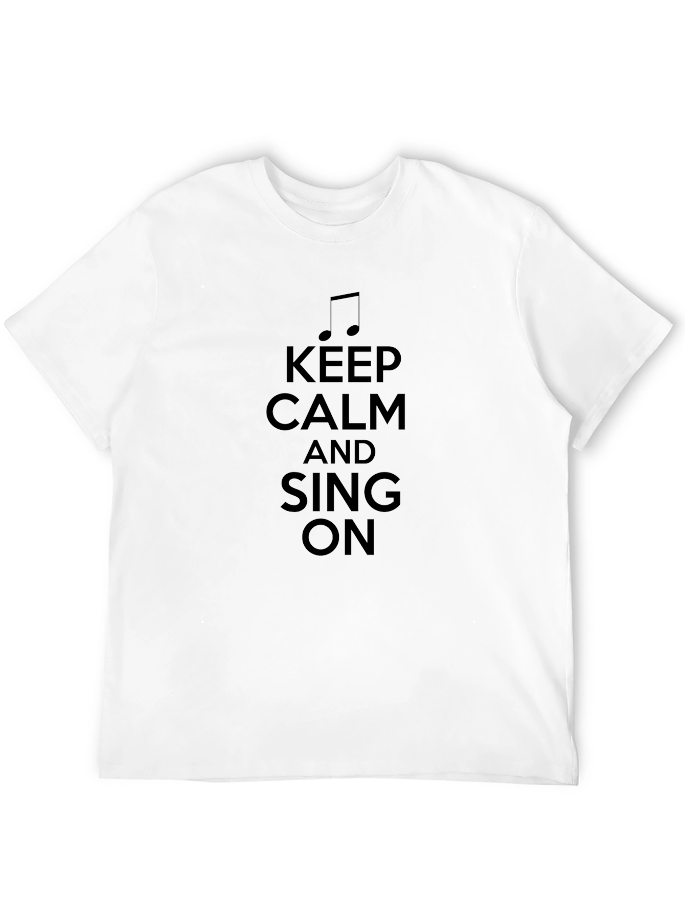 Black Keep Calm and Sing On Black T-Shirt view 12