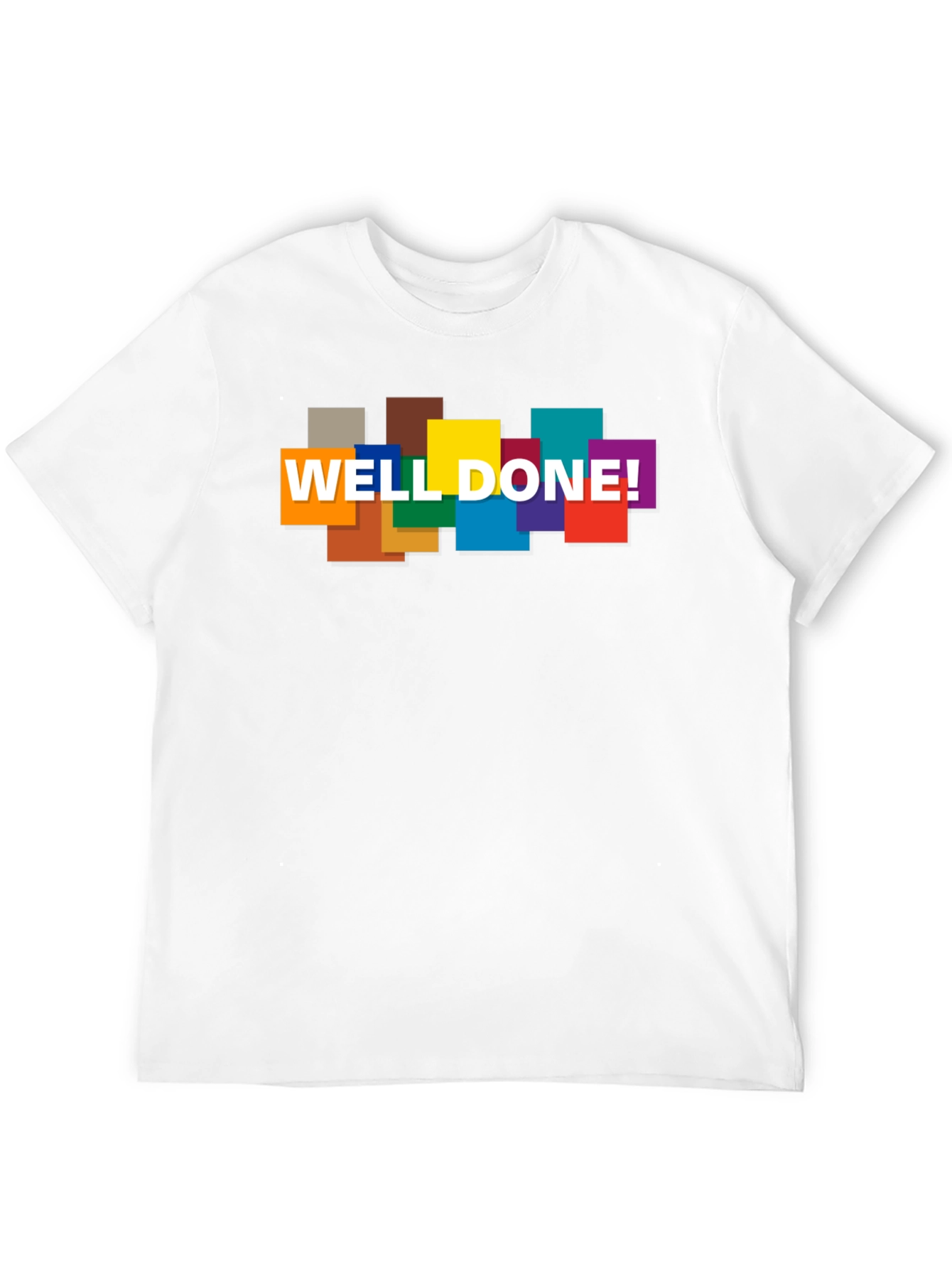 Black Well Done! Graphic Print Crew Neck T-Shirt view 12