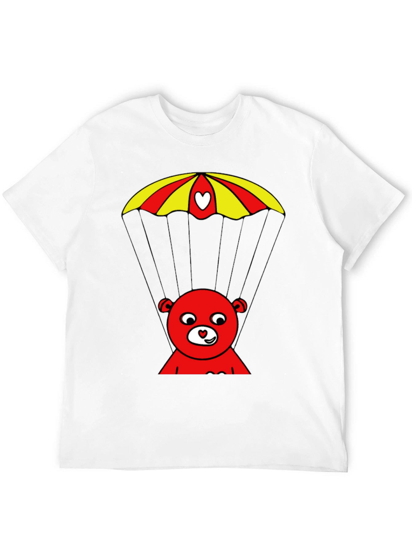 Black Red Bear Parachute Graphic Tee view 12