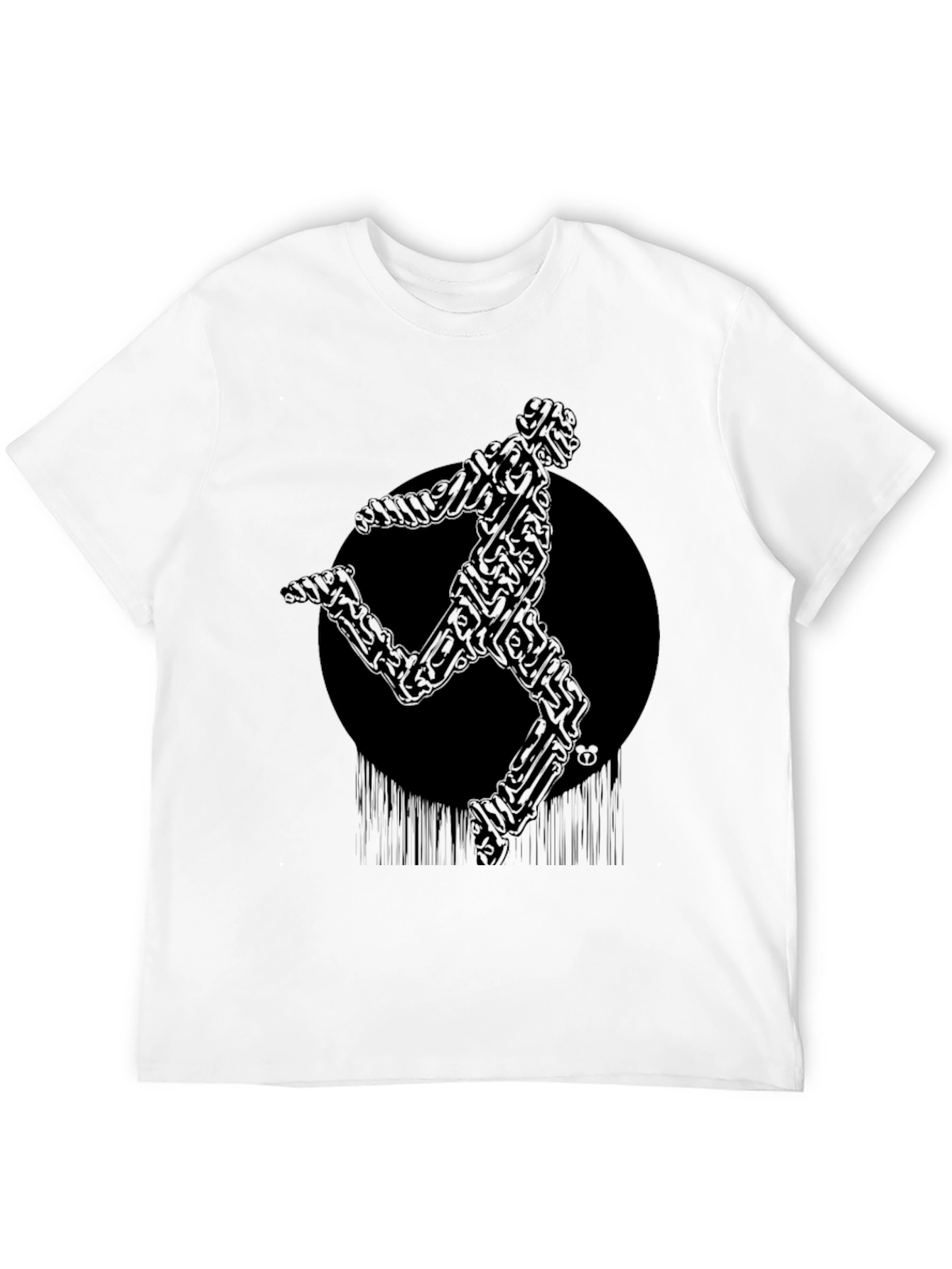 Black Abstract Runner Graphic T-Shirt view 12