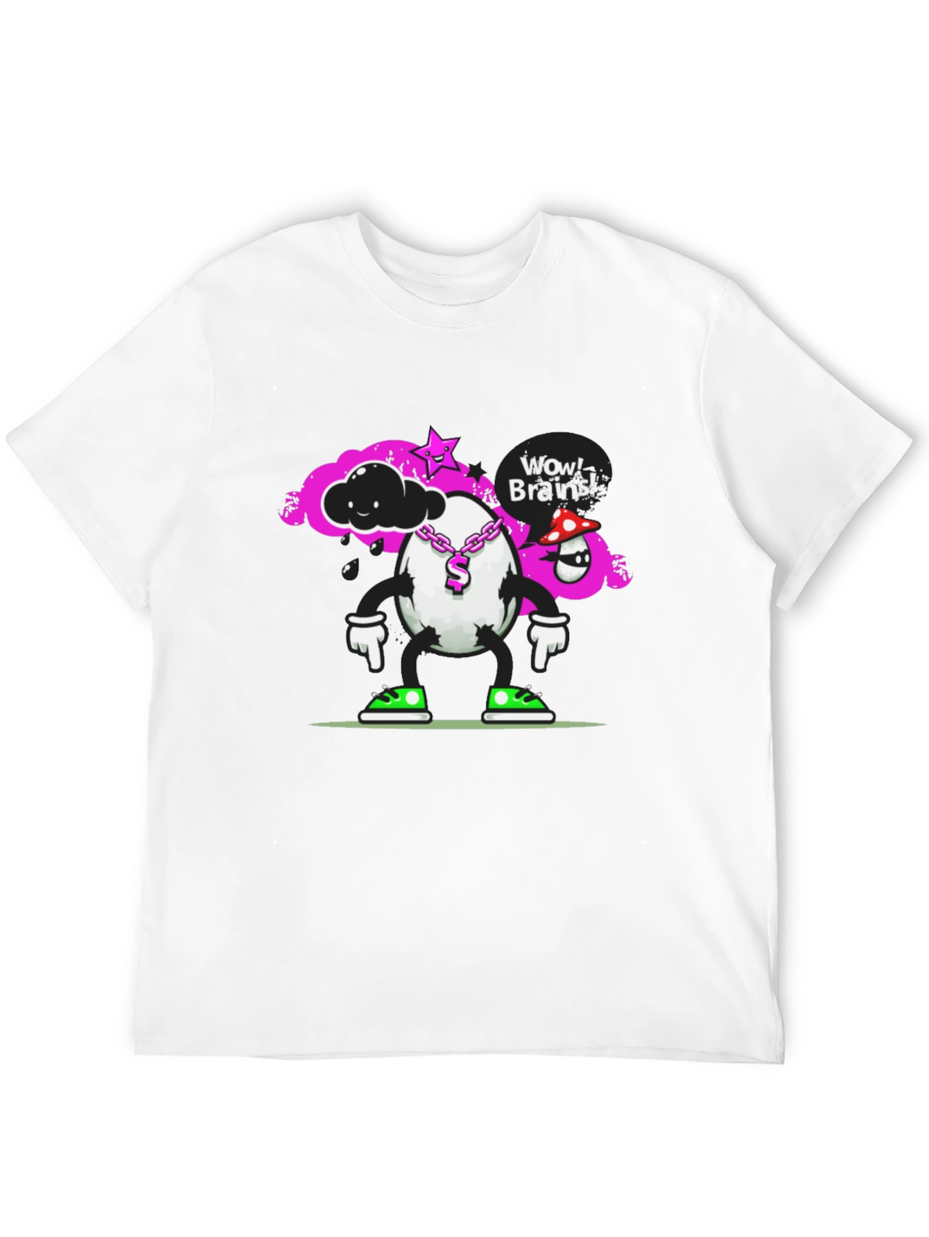 Black Funky Brains Graphic Tee - Unique Design view 12
