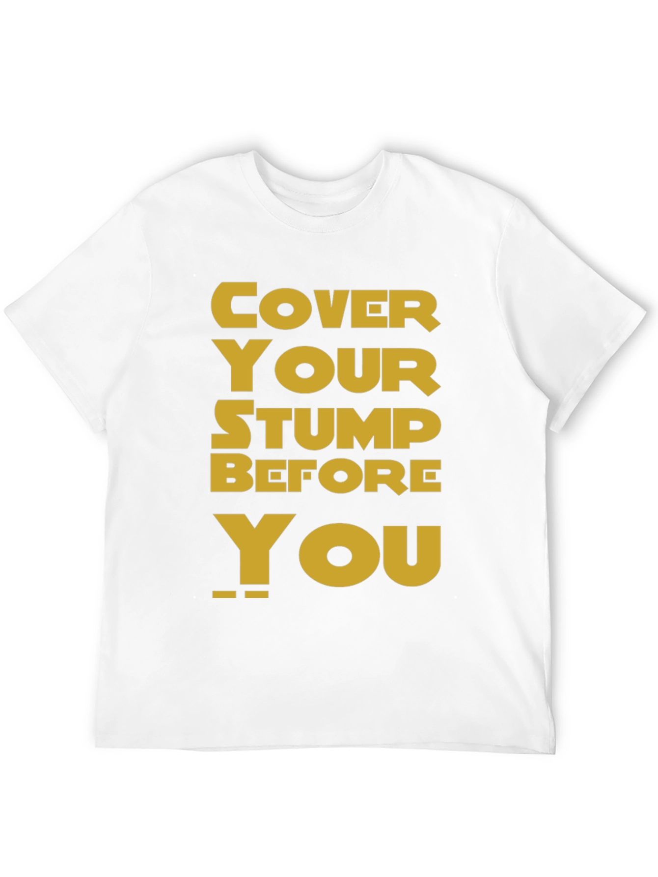 Black Cover Your Stump Graphic Tee view 12