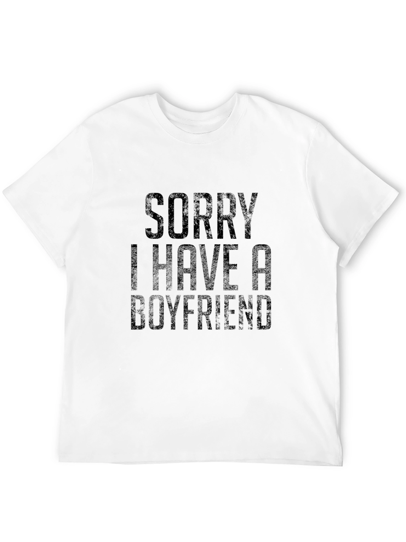 Black Funny Sorry I Have A Boyfriend Graphic Novelty T-Shirt view 12