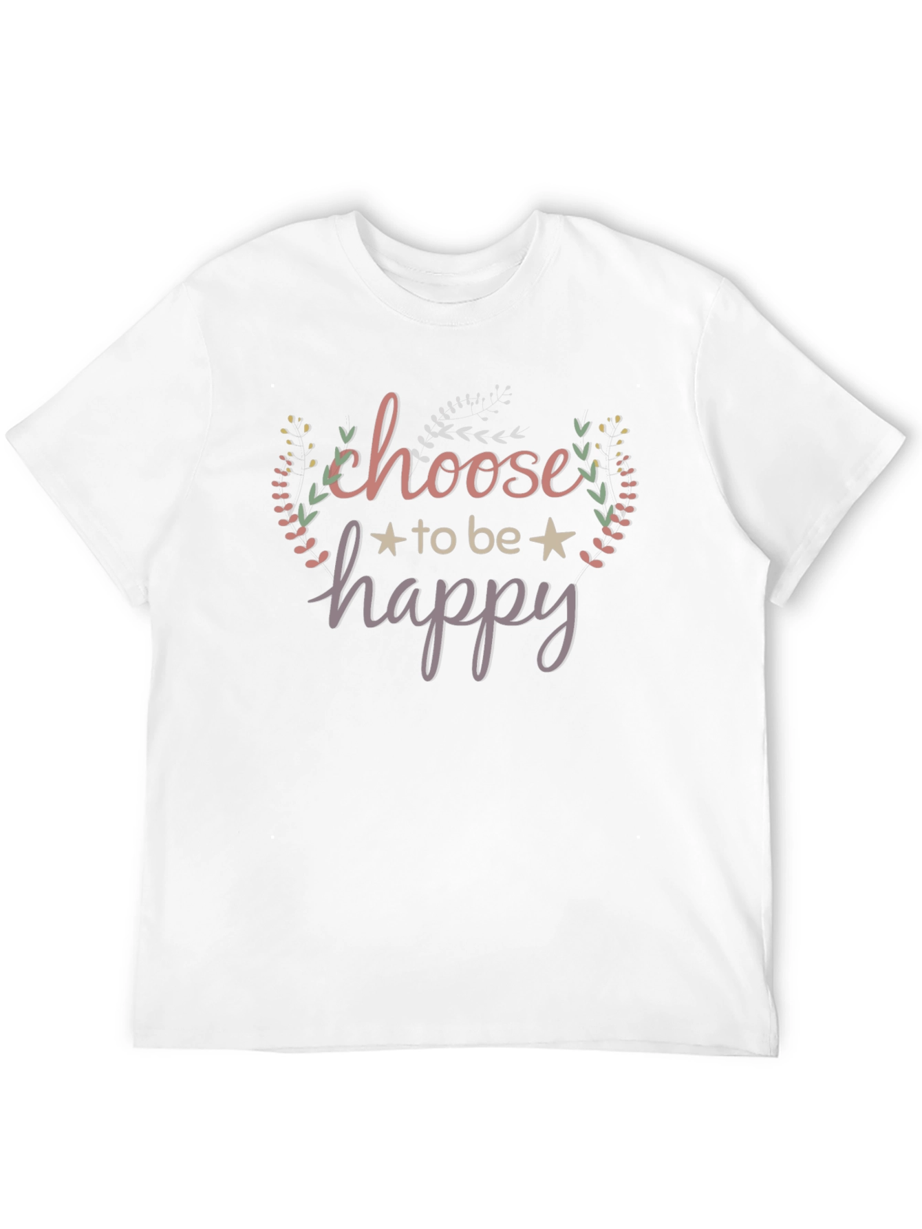 Black Choose to be Happy Graphic Tee view 12