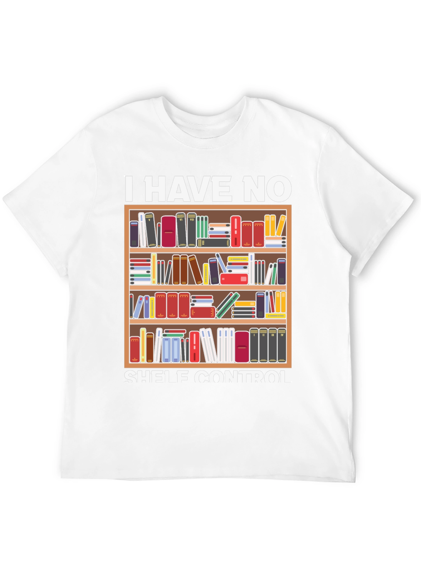 Black I Have No Shelf Control Book Lover T-Shirt view 12