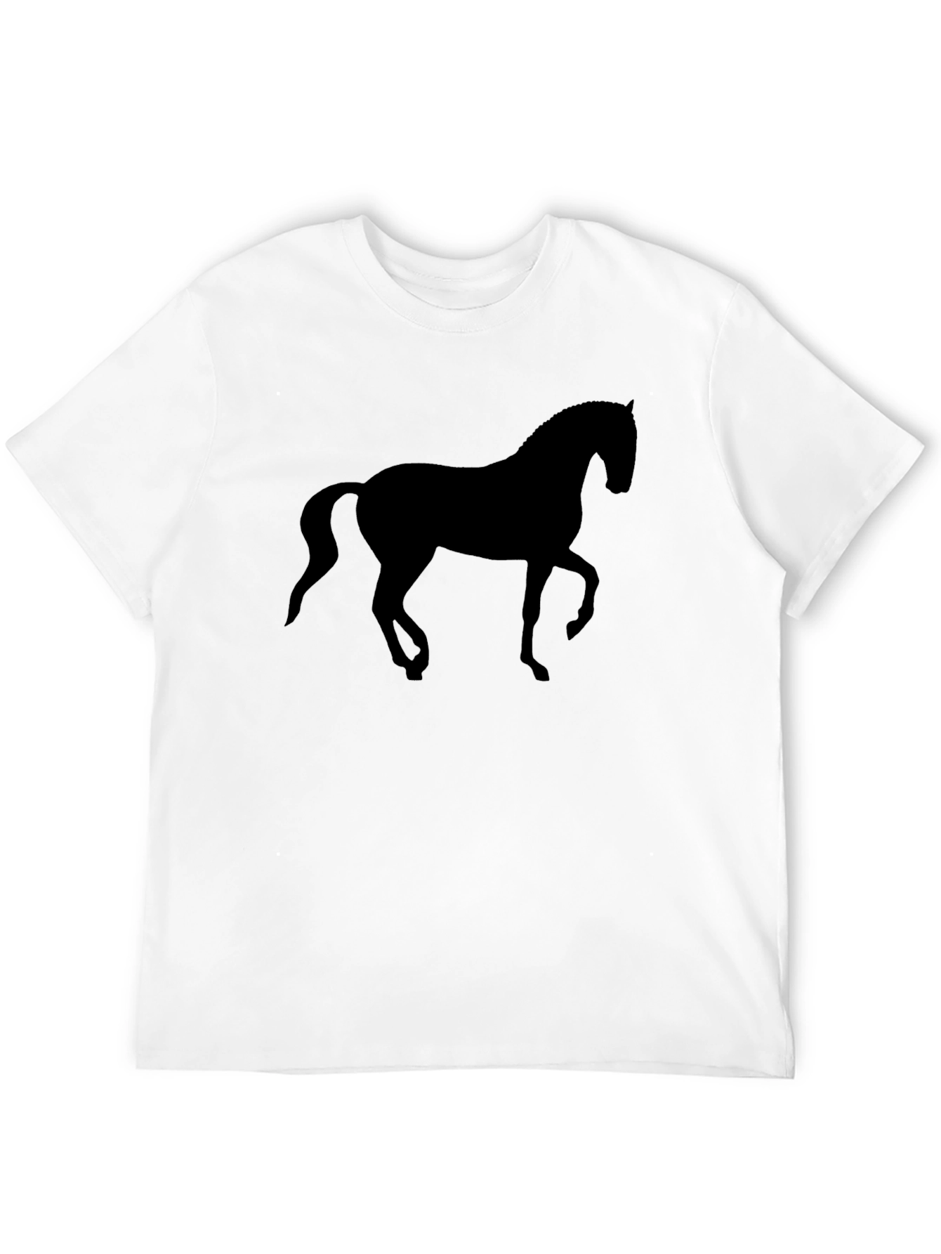 Black Horse Silhouette Graphic Tee - Classic Black T-Shirt view 12