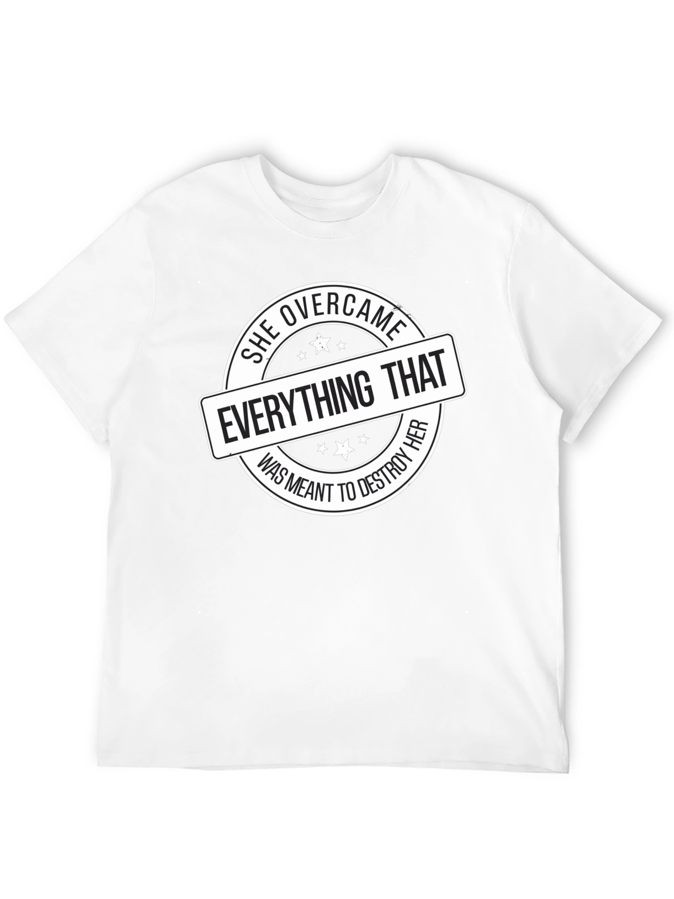 Black Empowered Woman T-Shirt - She Overcame Graphic Tee view 12