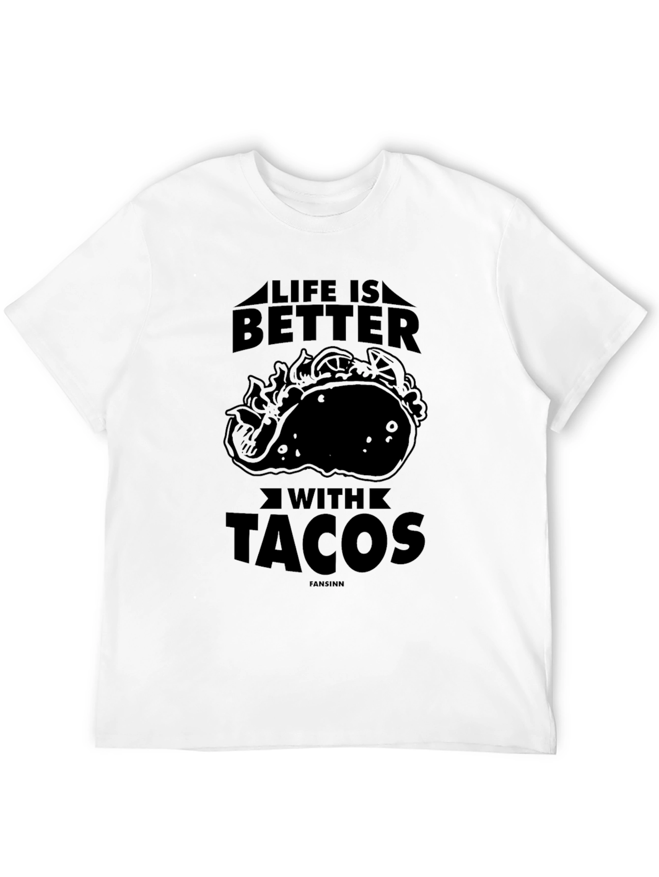 Black Life Is Better With Tacos Graphic T-Shirt view 12