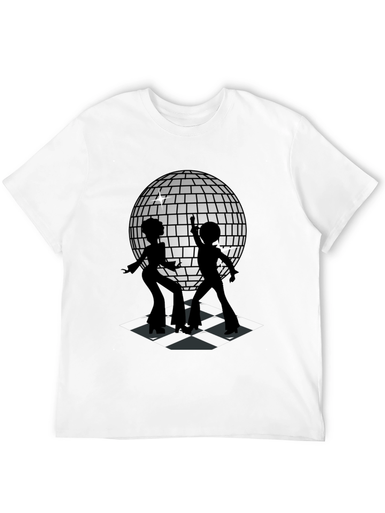 Black Retro Disco Dance T-Shirt - Black view 12