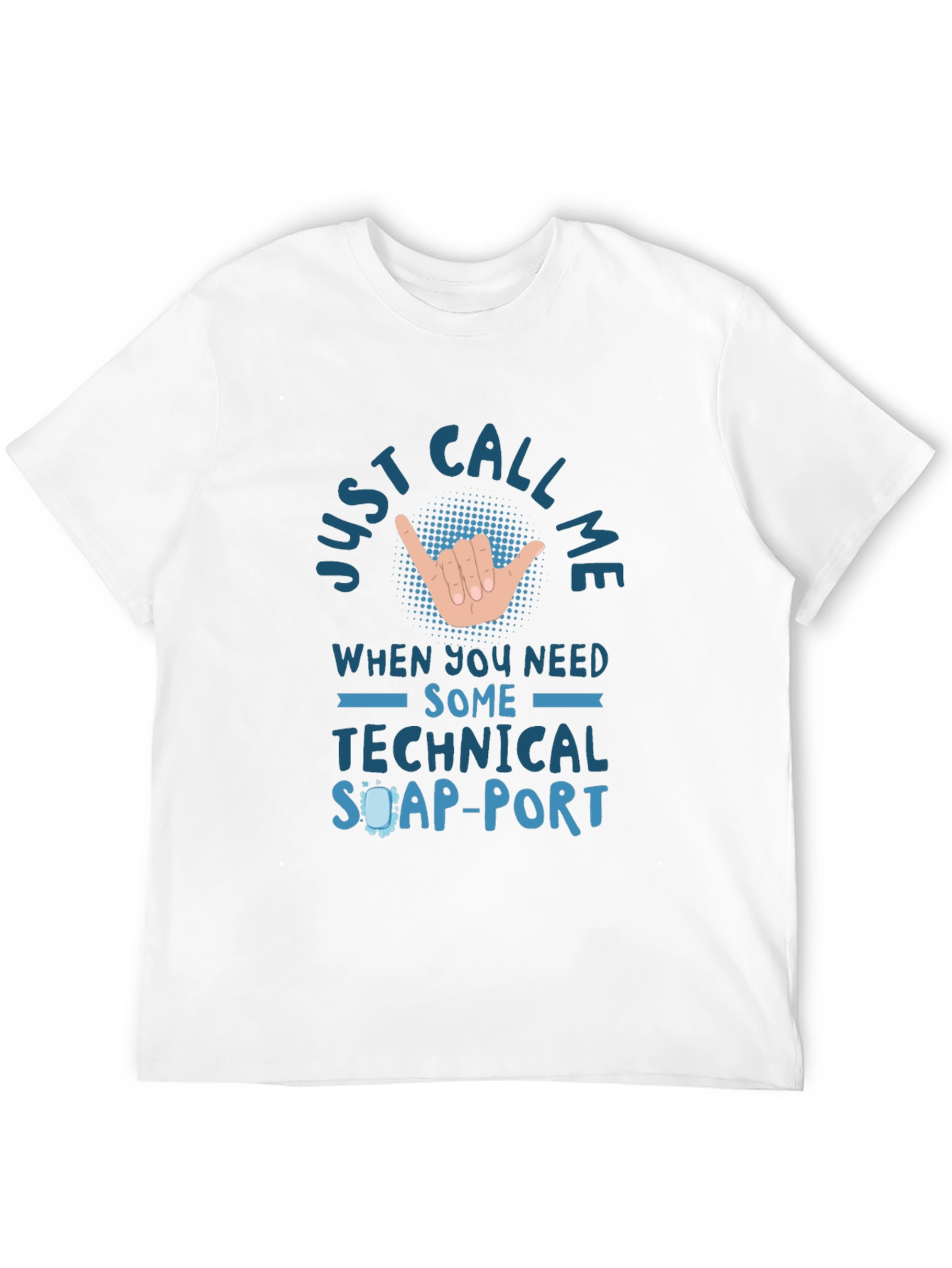 Black Just Call Me Technical Support T-Shirt view 12