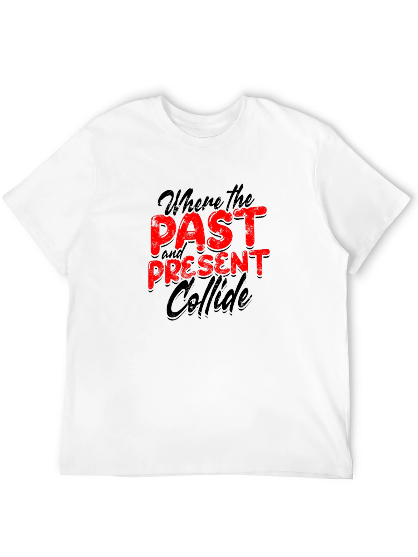 Black Past, Present Collide Graphic Tee - Bold Statement Shirt view 12