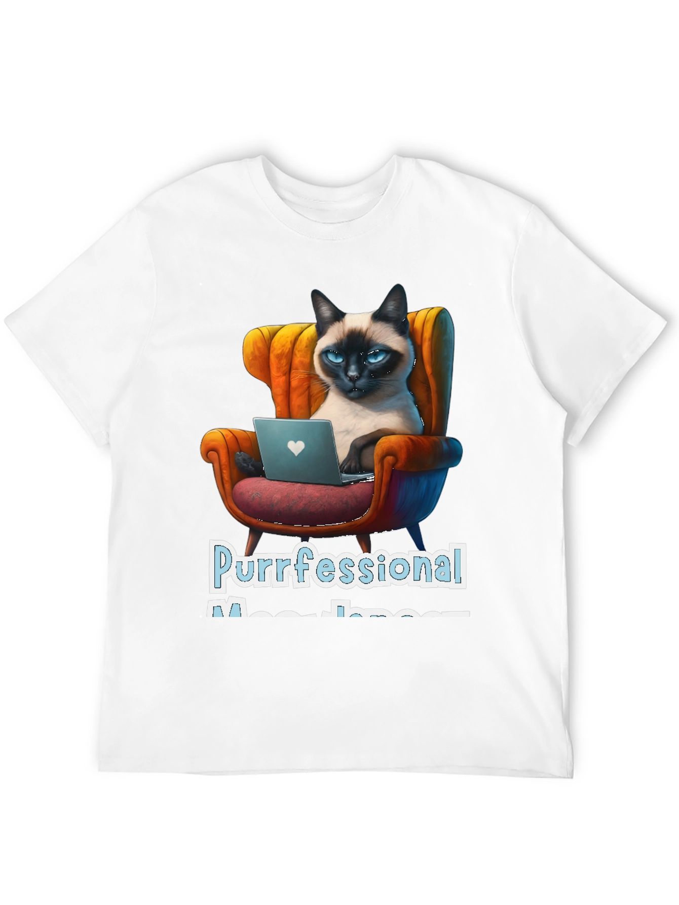 Black Purrfessional Meow-nager Cat T-Shirt view 12