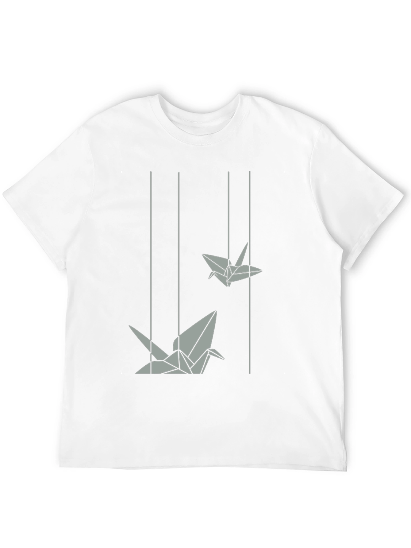 Black Origami Crane Graphic Tee - Modern Style view 12