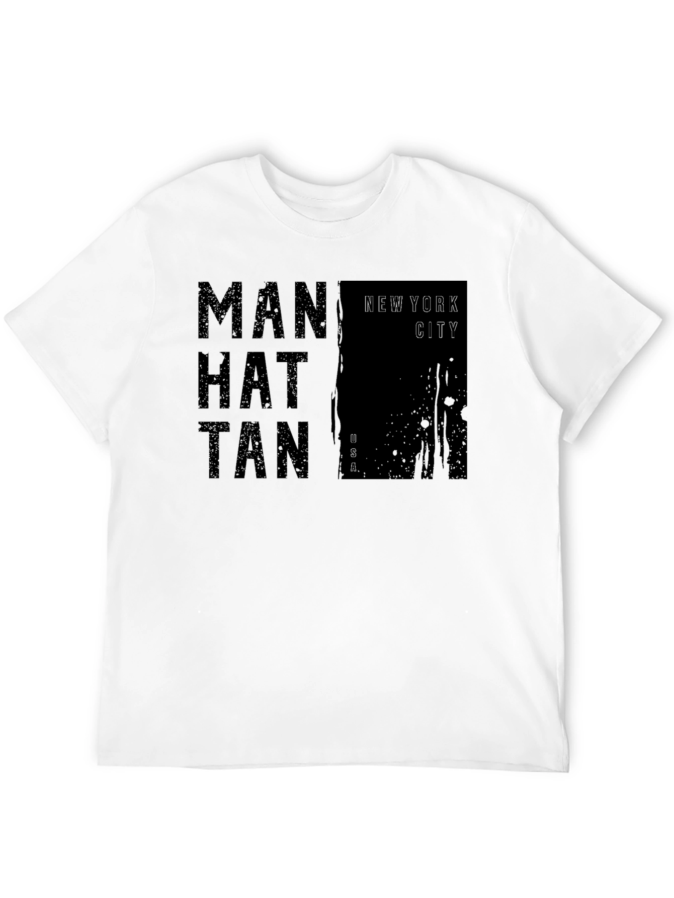 Black Manhattan New York City Black T-Shirt view 12
