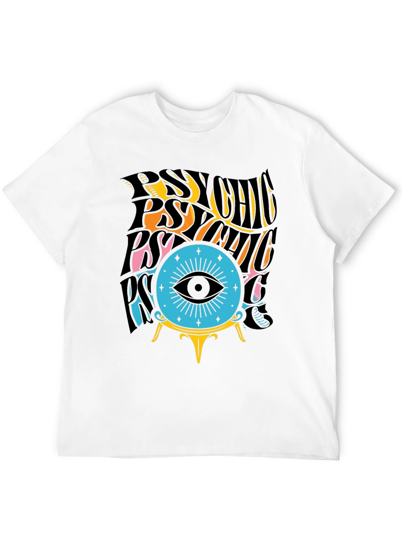 Black Psychic Eye T-Shirt - Black Cotton Tee view 12