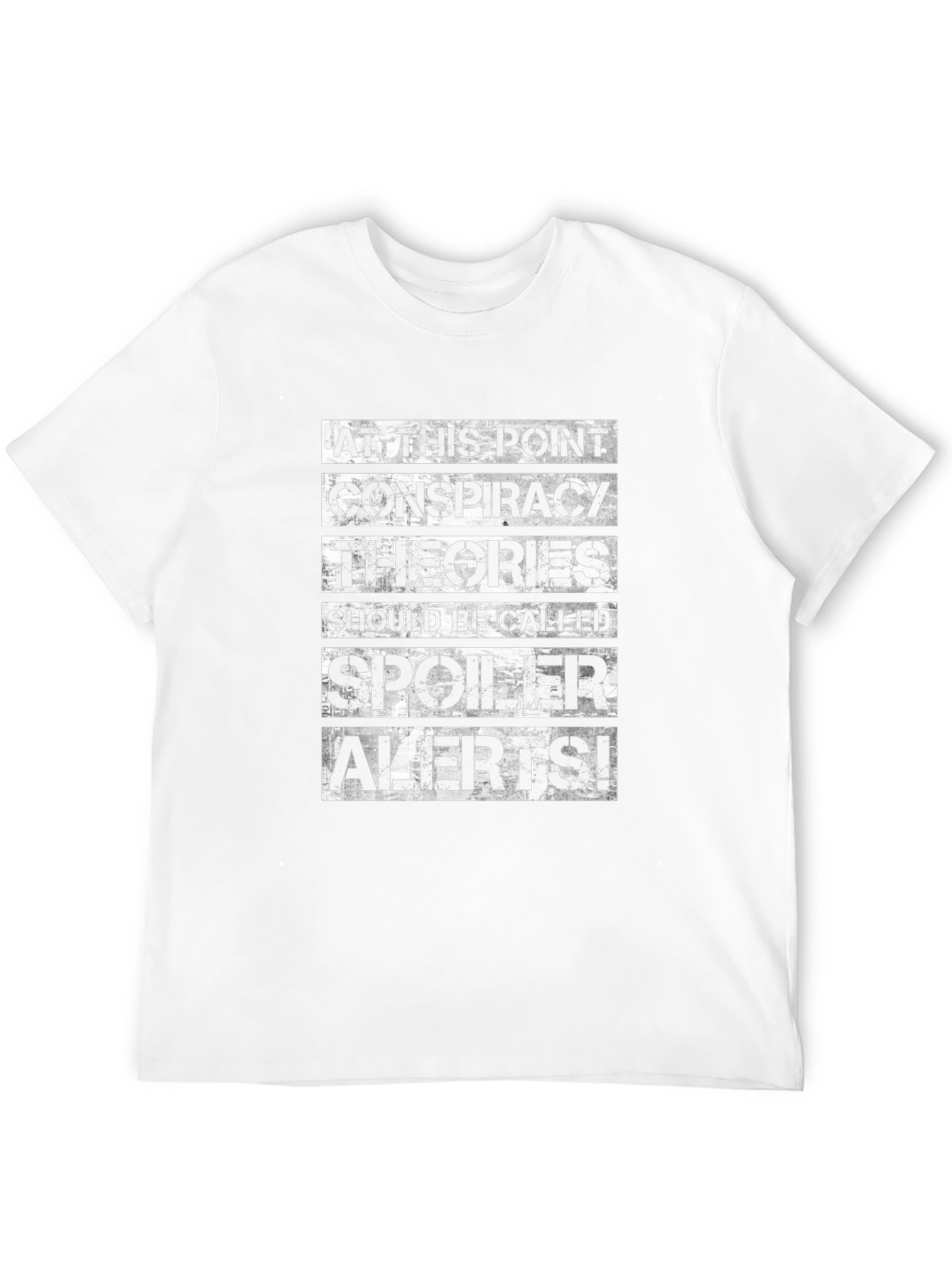 Black Conspiracy Theories Spoiler Alert T-Shirt view 12