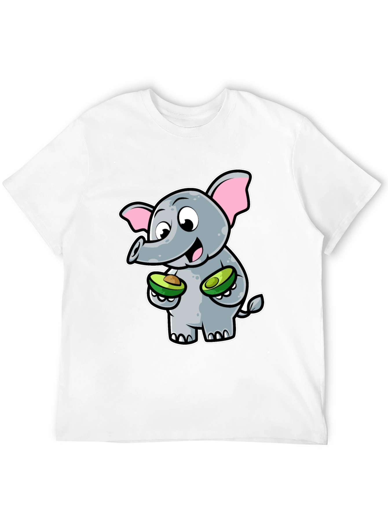 Black Elephant Avocado Black T-Shirt view 12