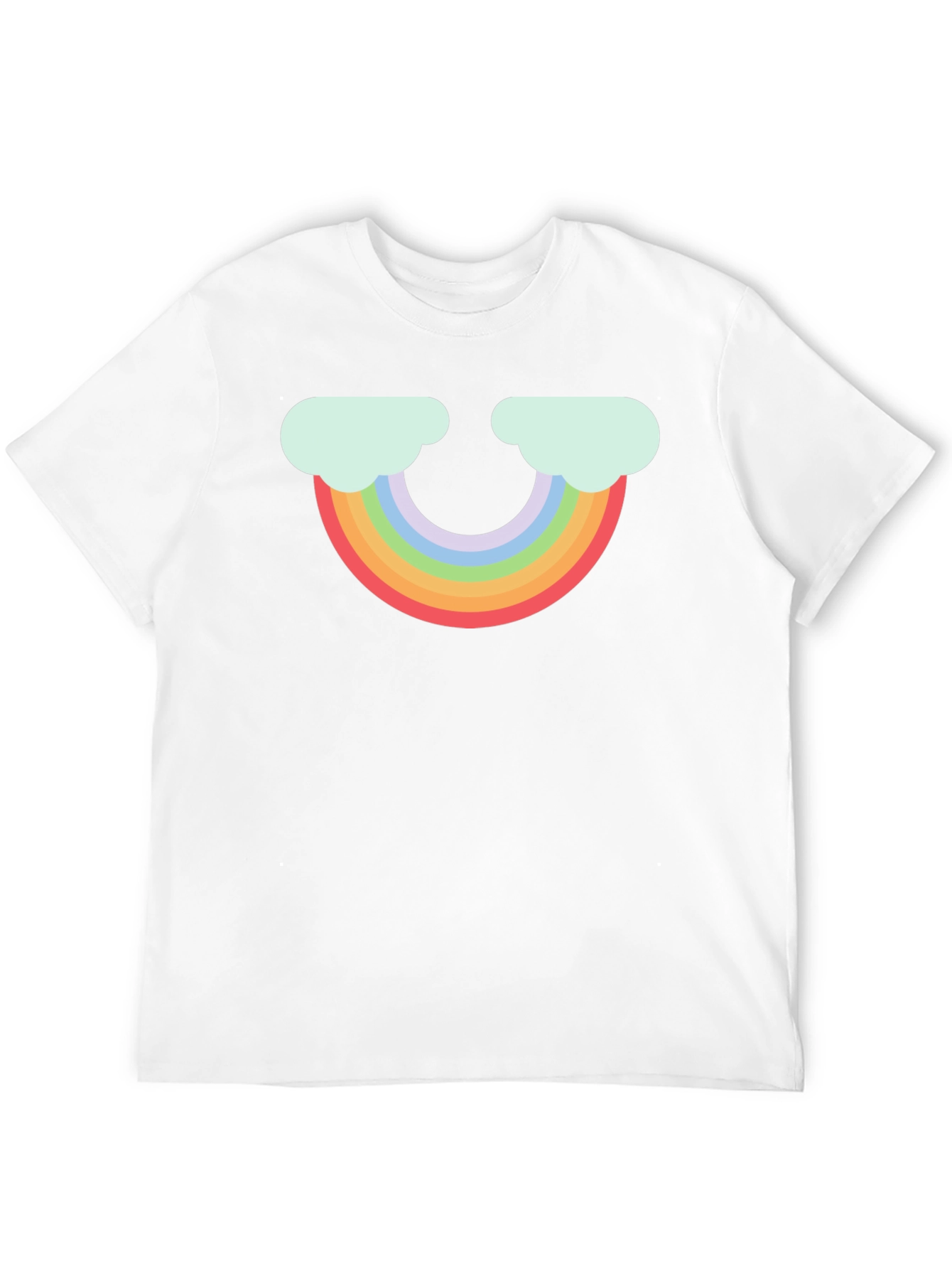 Black Rainbow Cloud Graphic Tee - Black Cotton T-Shirt view 12
