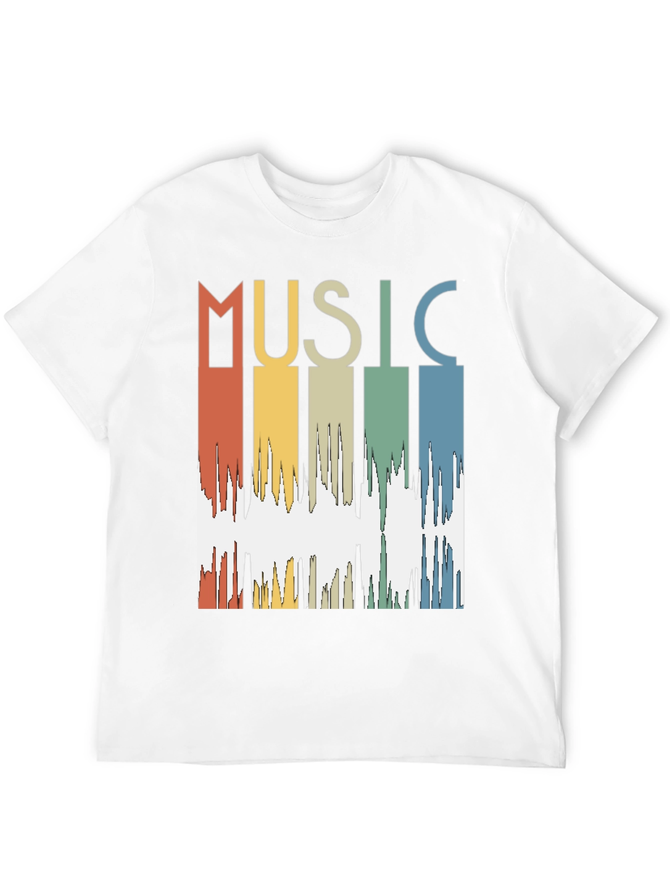Black Retro Music Waveform Graphic Tee view 12