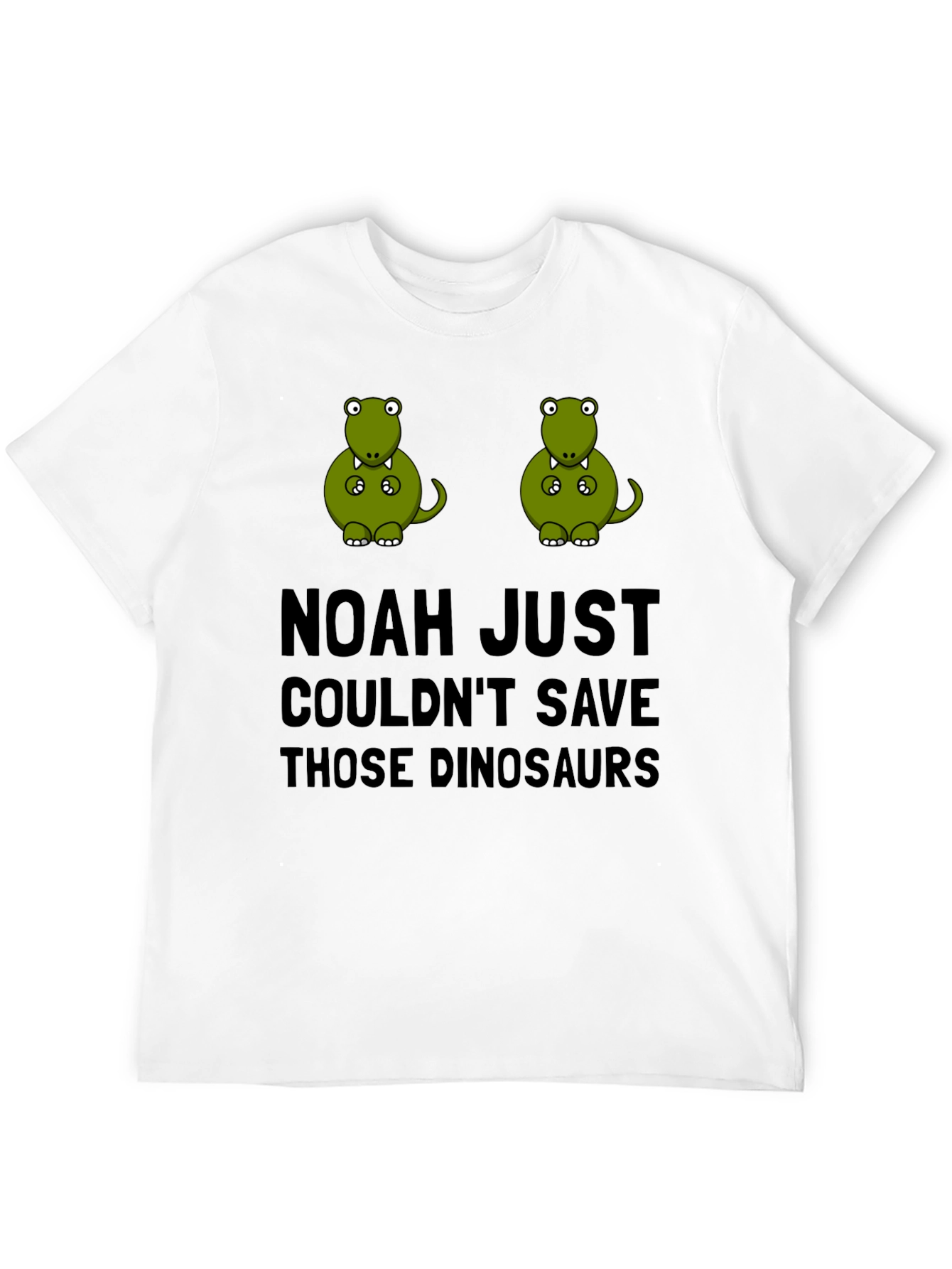 Black Noah Couldn't Save The Dinosaurs T-Shirt view 12